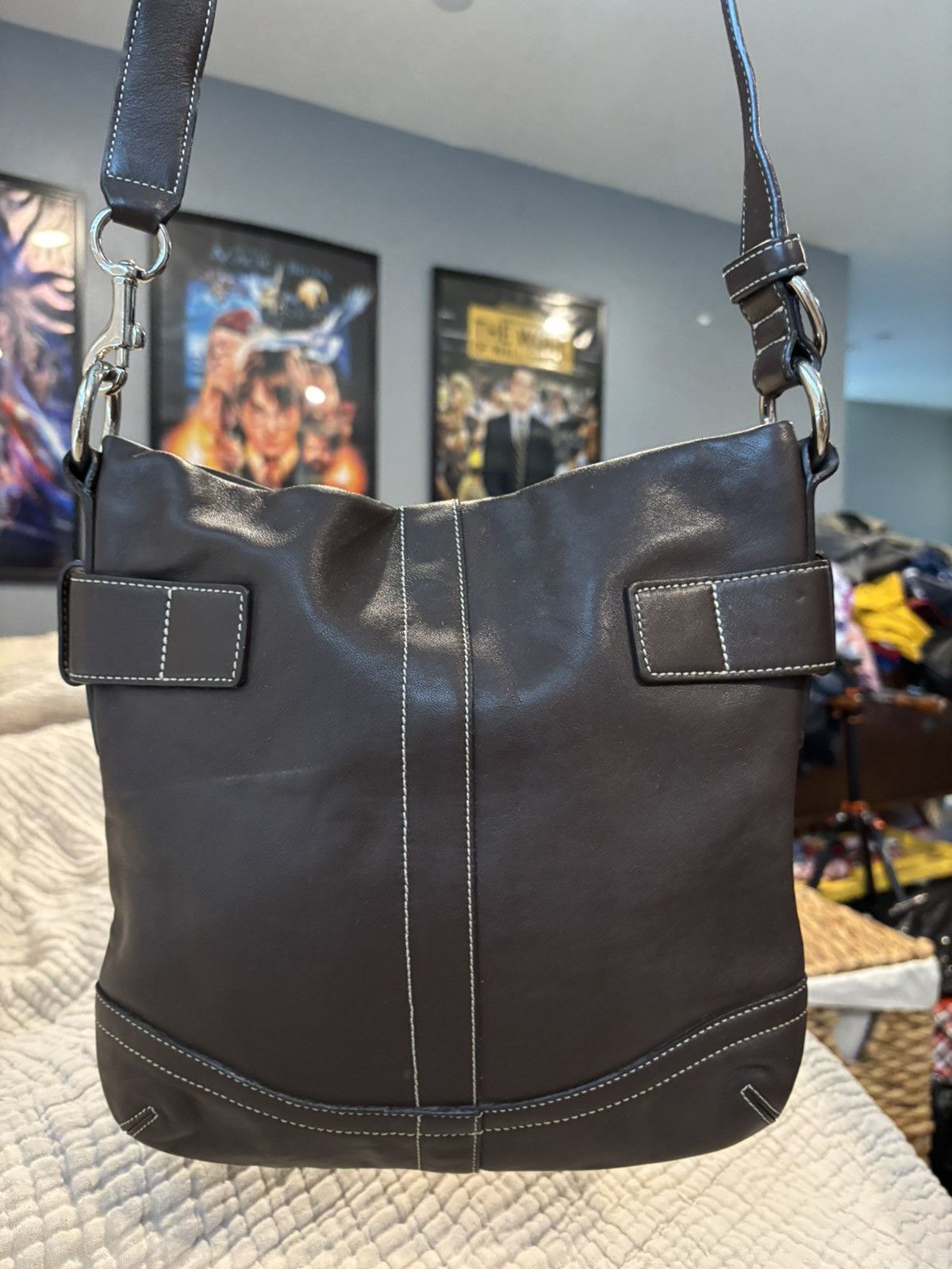 Coach Coach Soho Leather Hobo Bag F05S-1452 DarkBrown Buckle Purse Size ONE SIZE - 2 Thumbnail
