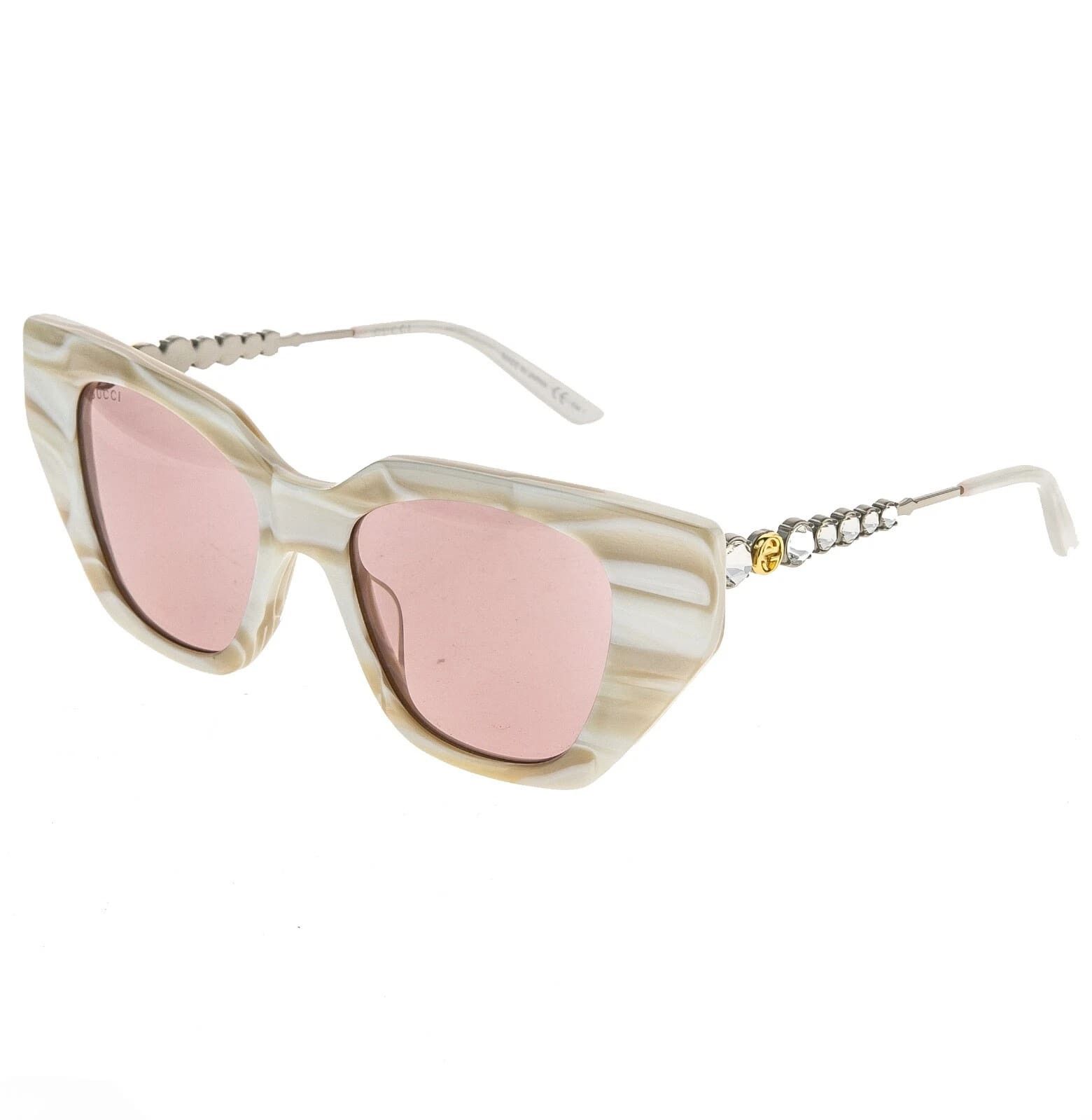 Gucci GUCCI STAR 0641 Silver Pink Crystal Sunglasses GG0641S 004 Size ONE SIZE - 9 Thumbnail