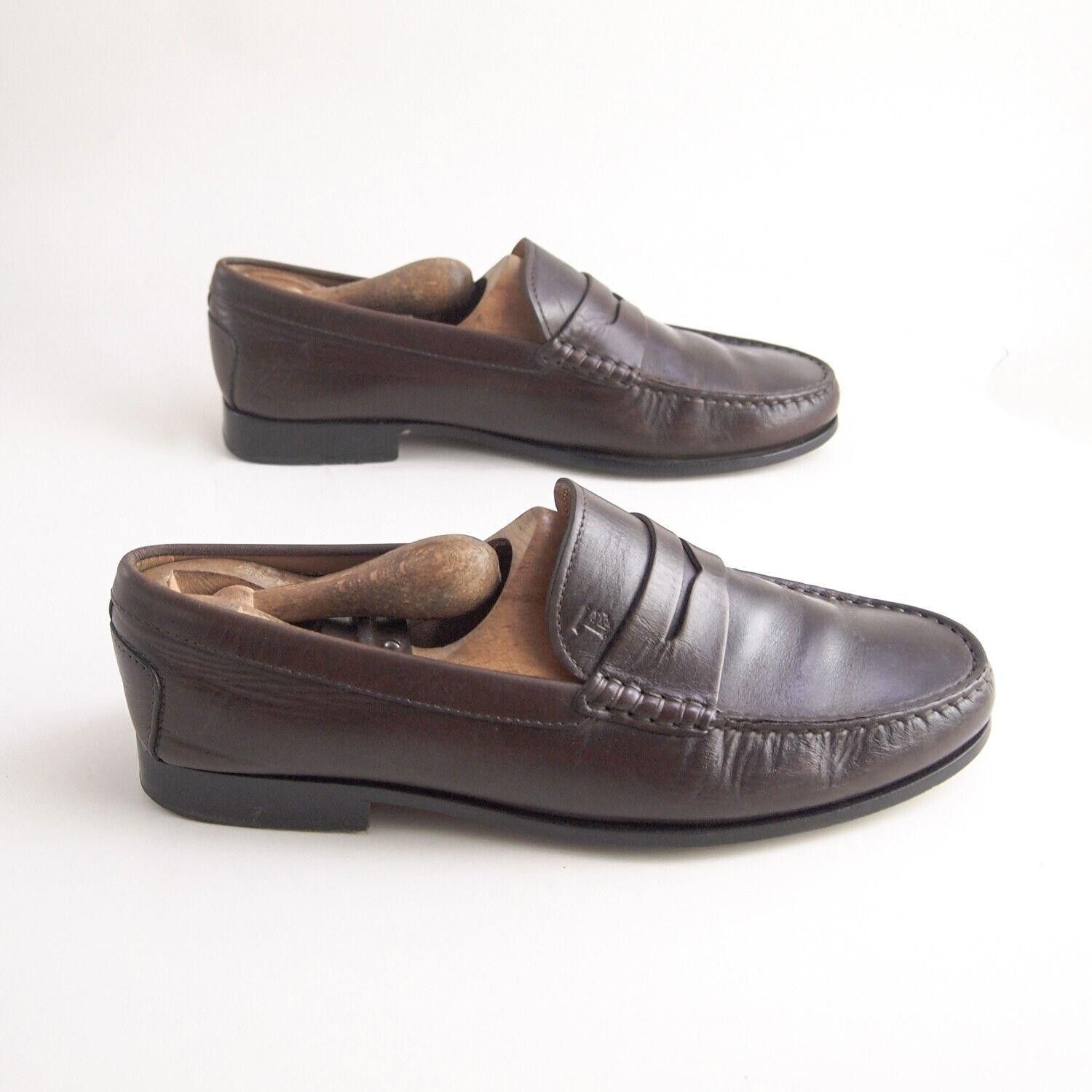 Tod's Tod's Penny Loafers Brown Leather Mens EU 41.5 US 8.5 $520 Size US 8.5 / EU 41-42 - 5 Thumbnail