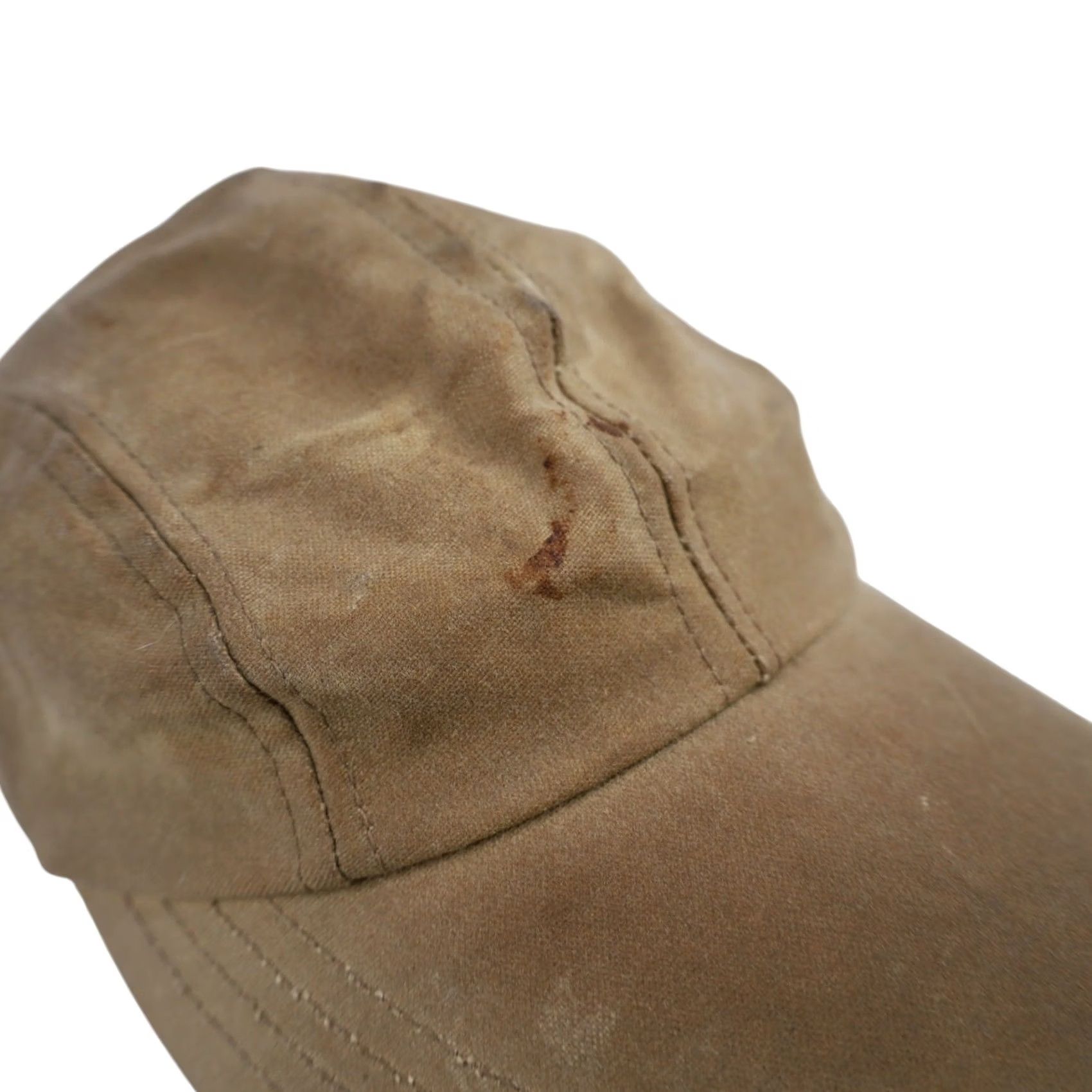 Filson VINTAGE Filson 5 Panel Cap Tan M Mens Long Bill Waxed Cotton Cap Size ONE SIZE - 4 Thumbnail