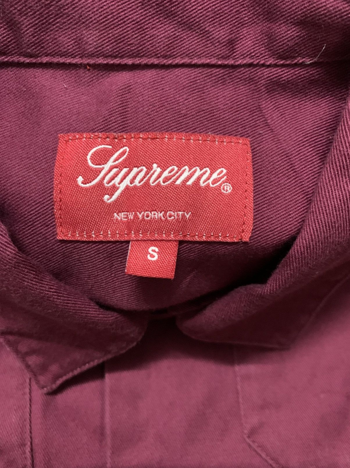 Supreme SUPREME thermal work shirt maroon Size US S / EU 44-46 / 1 - 12 Thumbnail