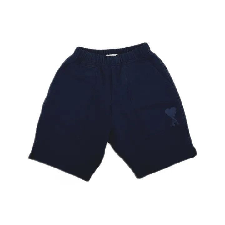 AMI AMI Men's Embroidered Sport Shorts in Navy -2507 Size US 26 / EU 42 - 2 Thumbnail