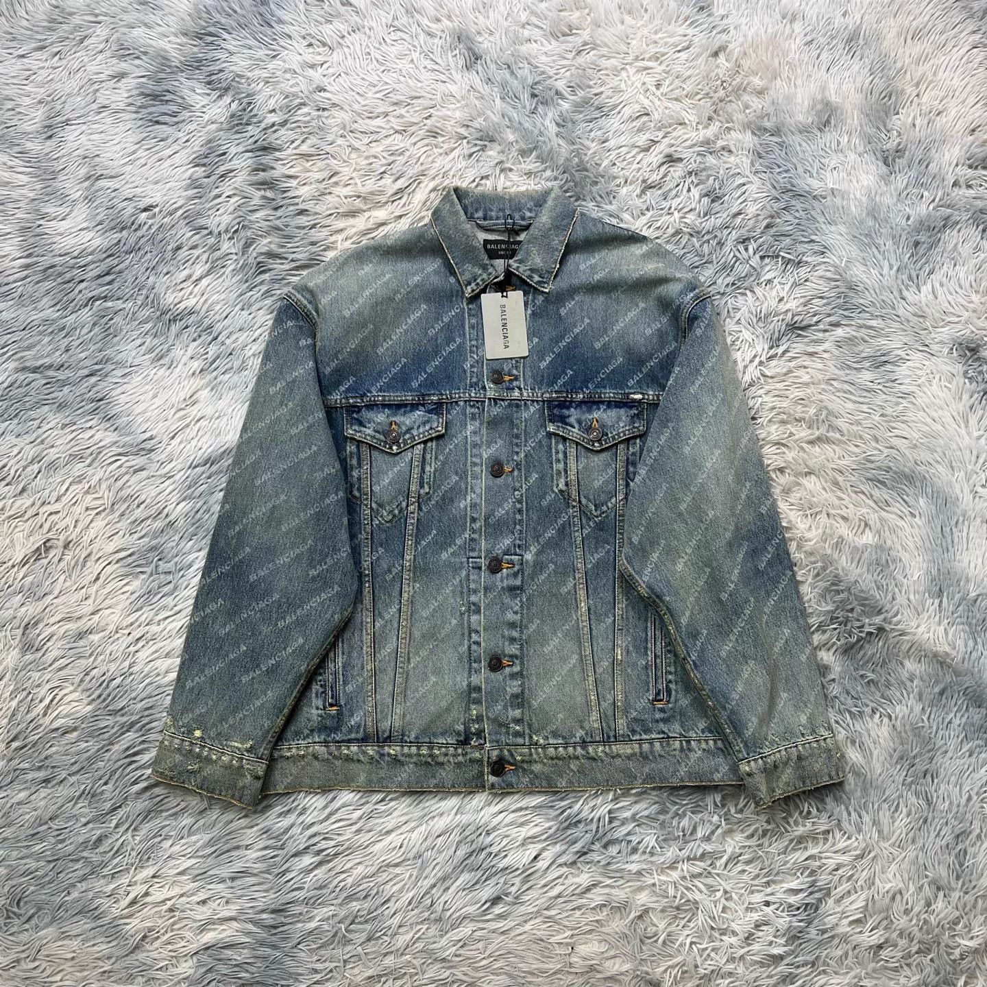 Balenciaga Balenciaga Destroyed Denim All-Over Print Jacket XS NEW Size US XS / EU 42 / 0 - 1 Thumbnail