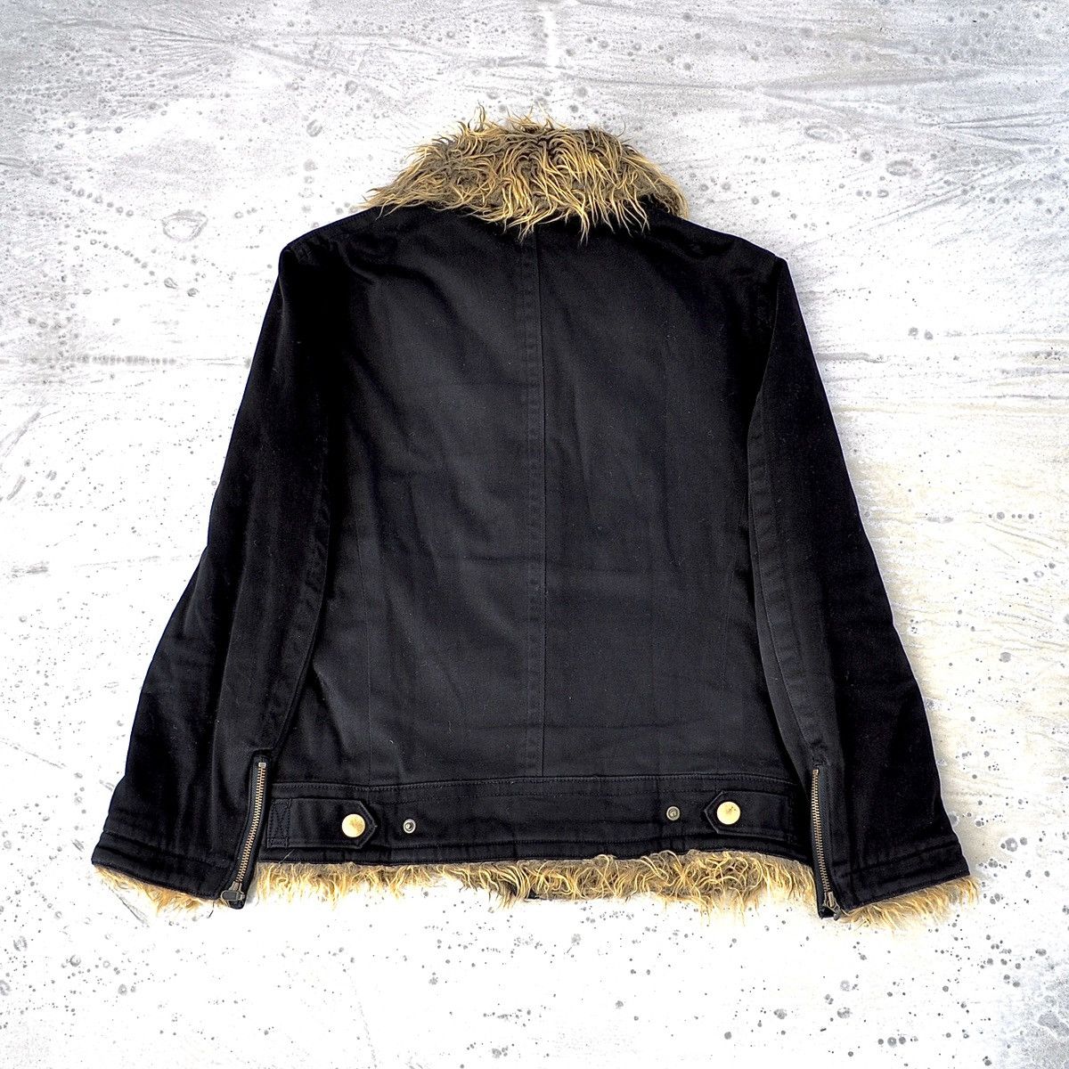 Japanese Brand × Le Grande Bleu (L.G.B.) × Tornado Mart Tornado Mart - Early 00s Double Rider Micro Suede Fur Jacket Size US M / EU 48-50 / 2 - 4 Thumbnail