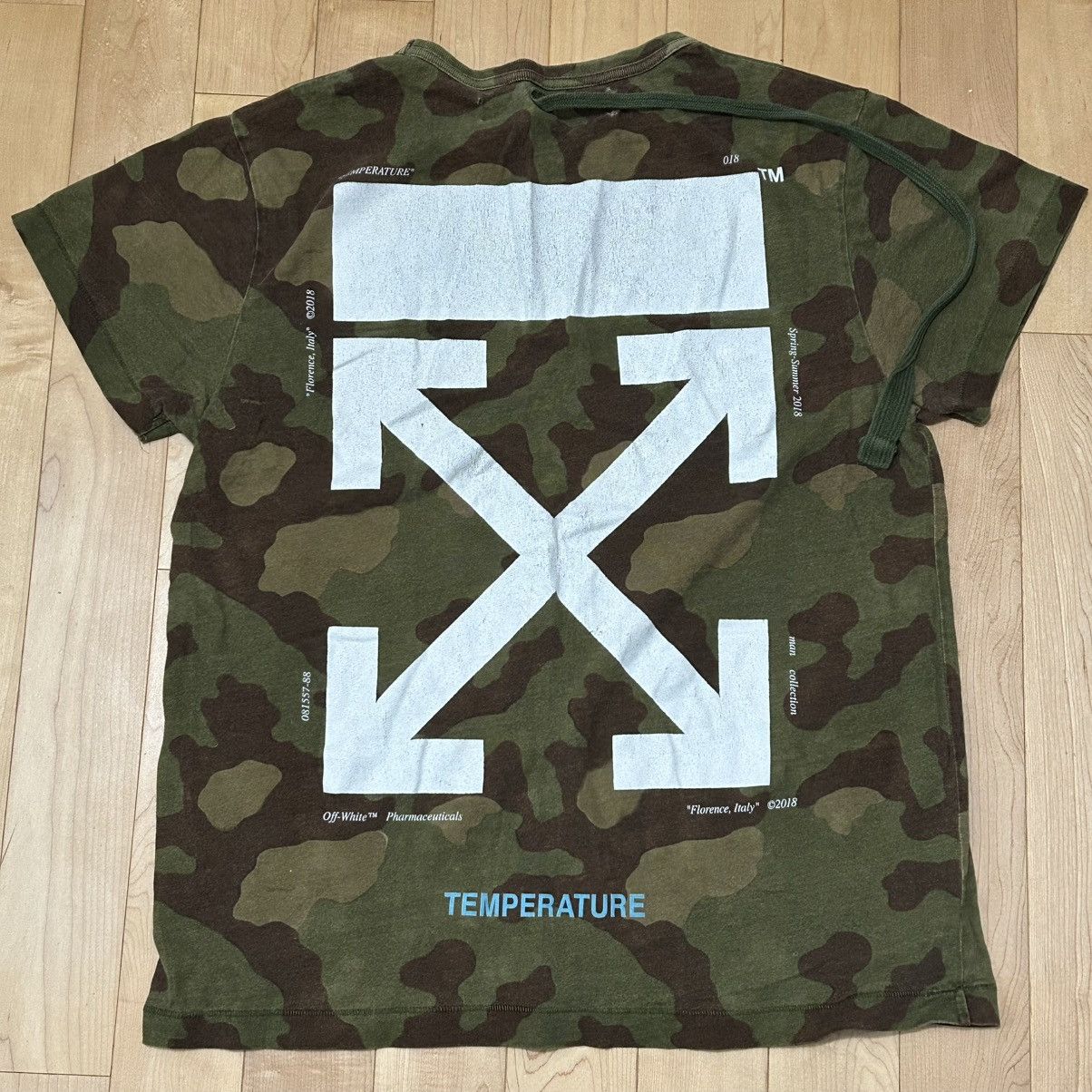 Off-White Off White Camo Temperature T-Shirt Size US XS / EU 42 / 0 - 3 Thumbnail