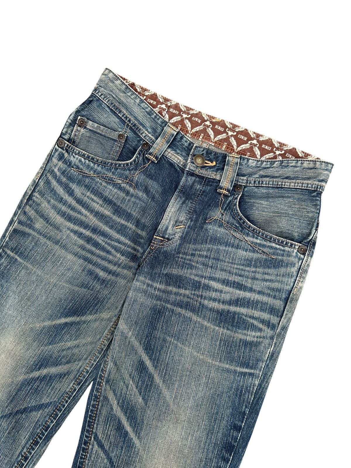 Kapital FLARE EDWIN XVS NAVAJO HIPPIES STYLE FADED & RUSTY DENIM Size US 33 - 5 Thumbnail