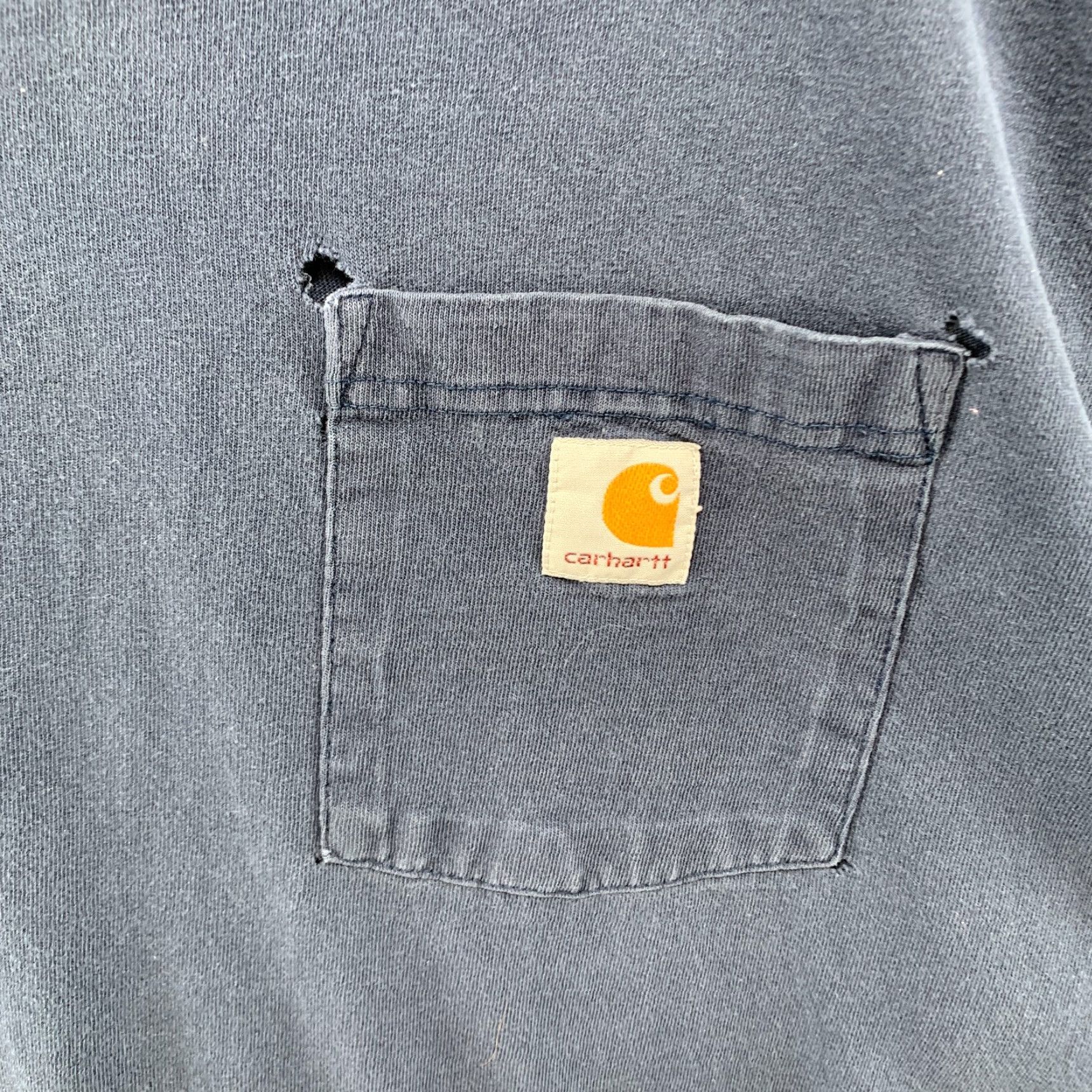 Carhartt VINTAGE Carhartt Pocket Shirt Mens Large Faded Blue Distressed Workwear Short Sleeve Crew Neck 90s Size US L / EU 52-54 / 3 - 6 Thumbnail