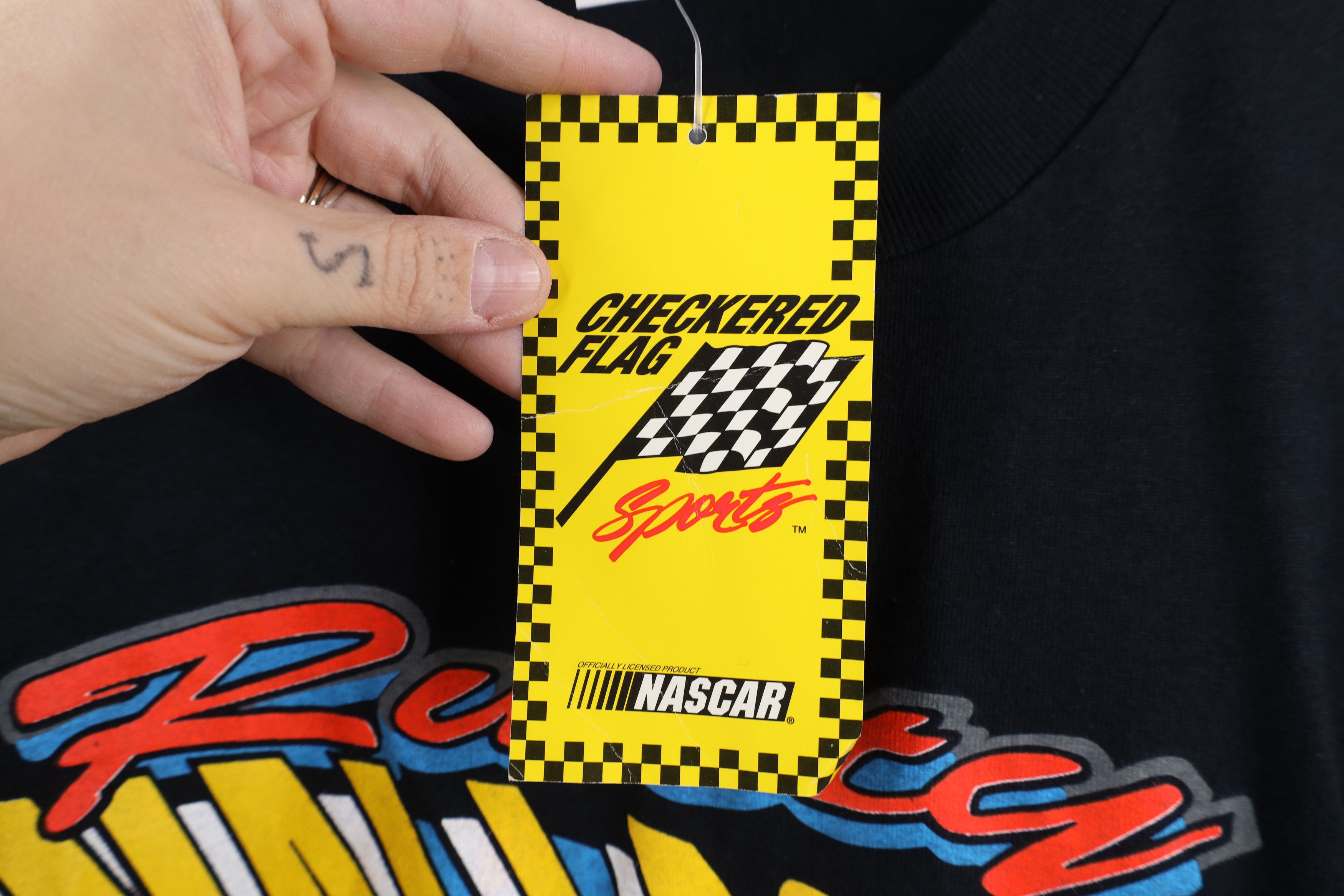 Vintage Deadstock Vintage 90s NASCAR Wallace Racing T-Shirt Black Size US L / EU 52-54 / 3 - 8 Thumbnail