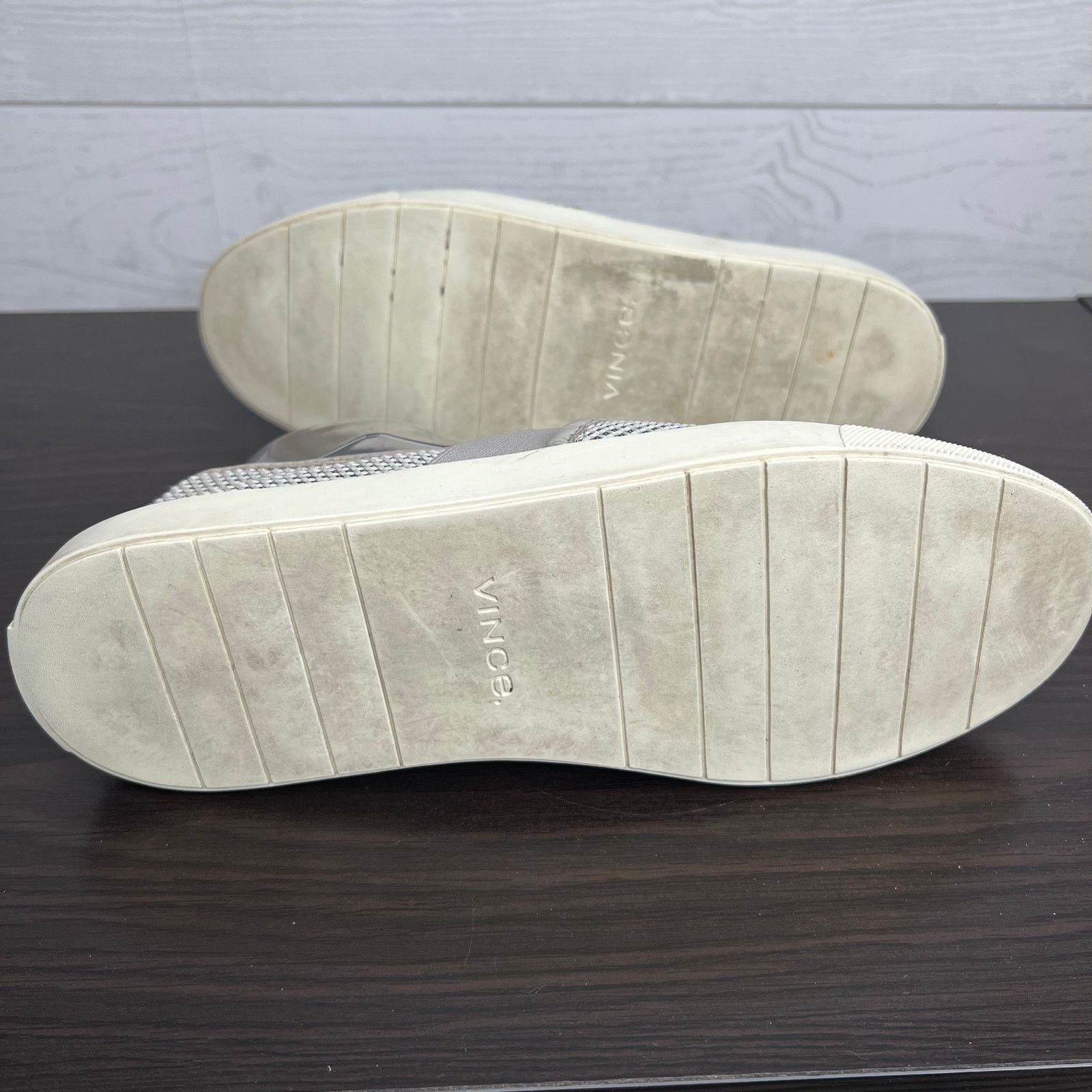 Vince Vince Blair gray leather perforated slip on sneakers Size 8 Size US 8 / IT 38 - 3 Thumbnail