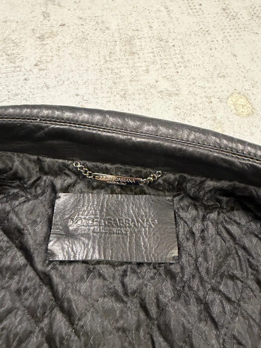 Dolce & Gabbana 2000s Dolce & Gabbana Perfecto Pure Black Leather Jacket Size US M / EU 48-50 / 2 - 11 Thumbnail