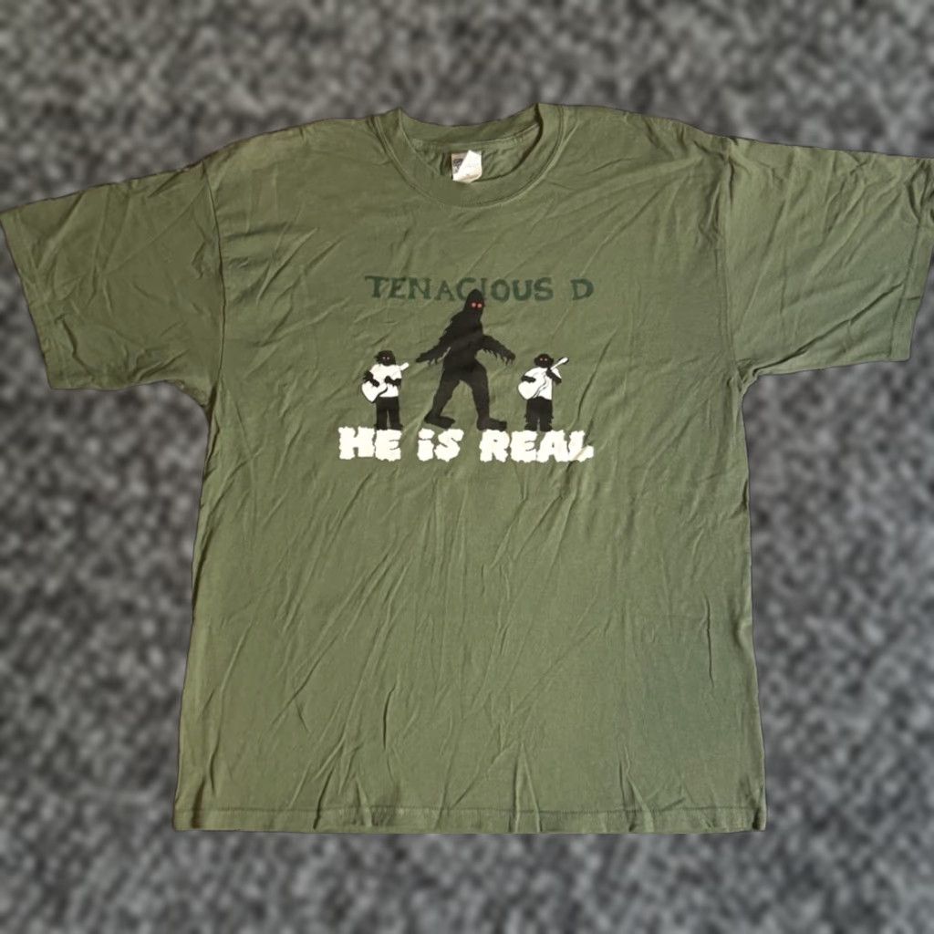 Gildan VINTAGE Tenacious D He Is Real Fall Trek Tour T Shirt XL Black Cotton Crew Neck Short Sleeve Gildan Logo Rock 2000s Men Mens T-Shirt Size US XL / EU 56 / 4 - 1 Thumbnail