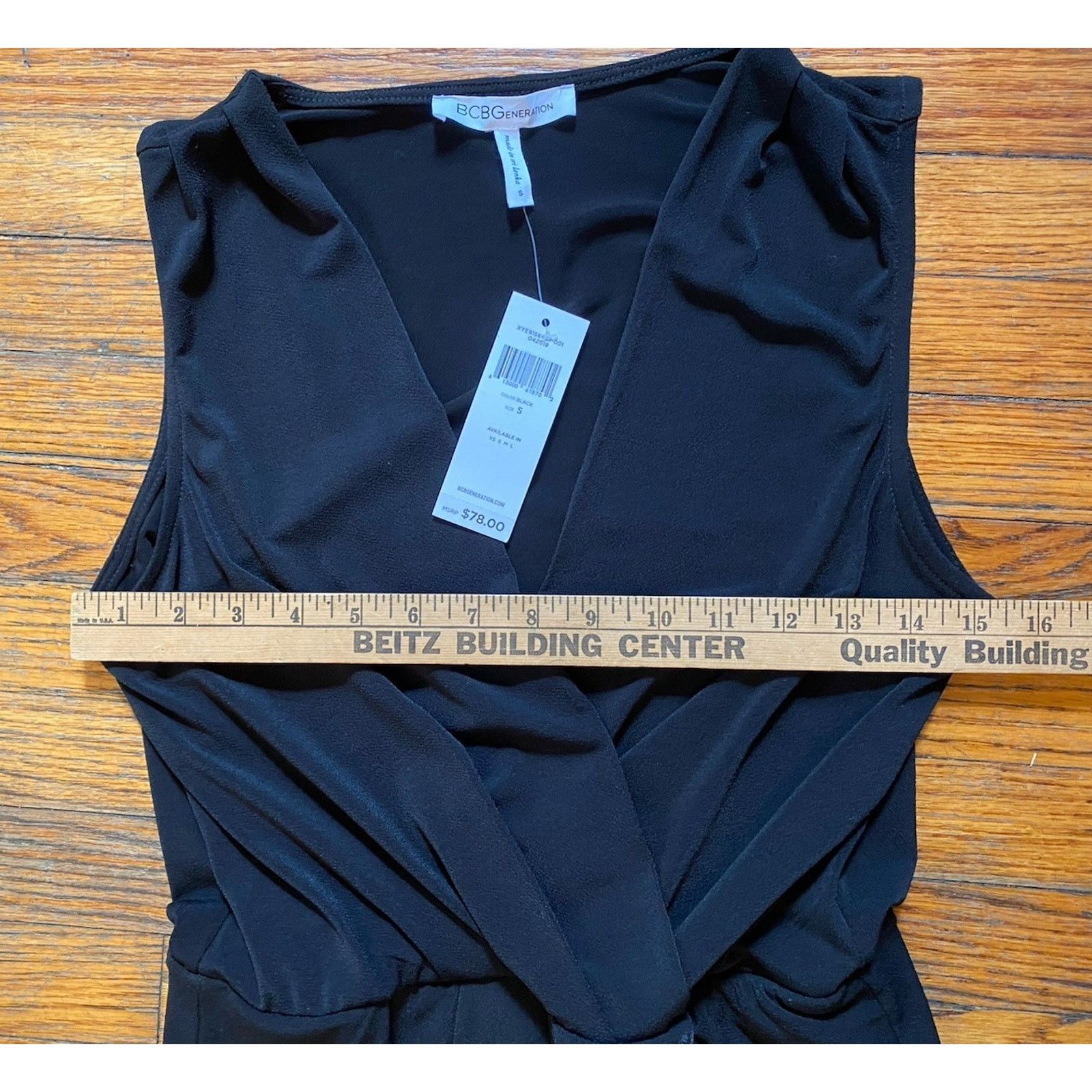 BCBGeneration BCBG ENERATION Women's Black V-neck Shorts Jumpsuits S $78 Size 28" / US 6 / IT 42 - 6 Thumbnail