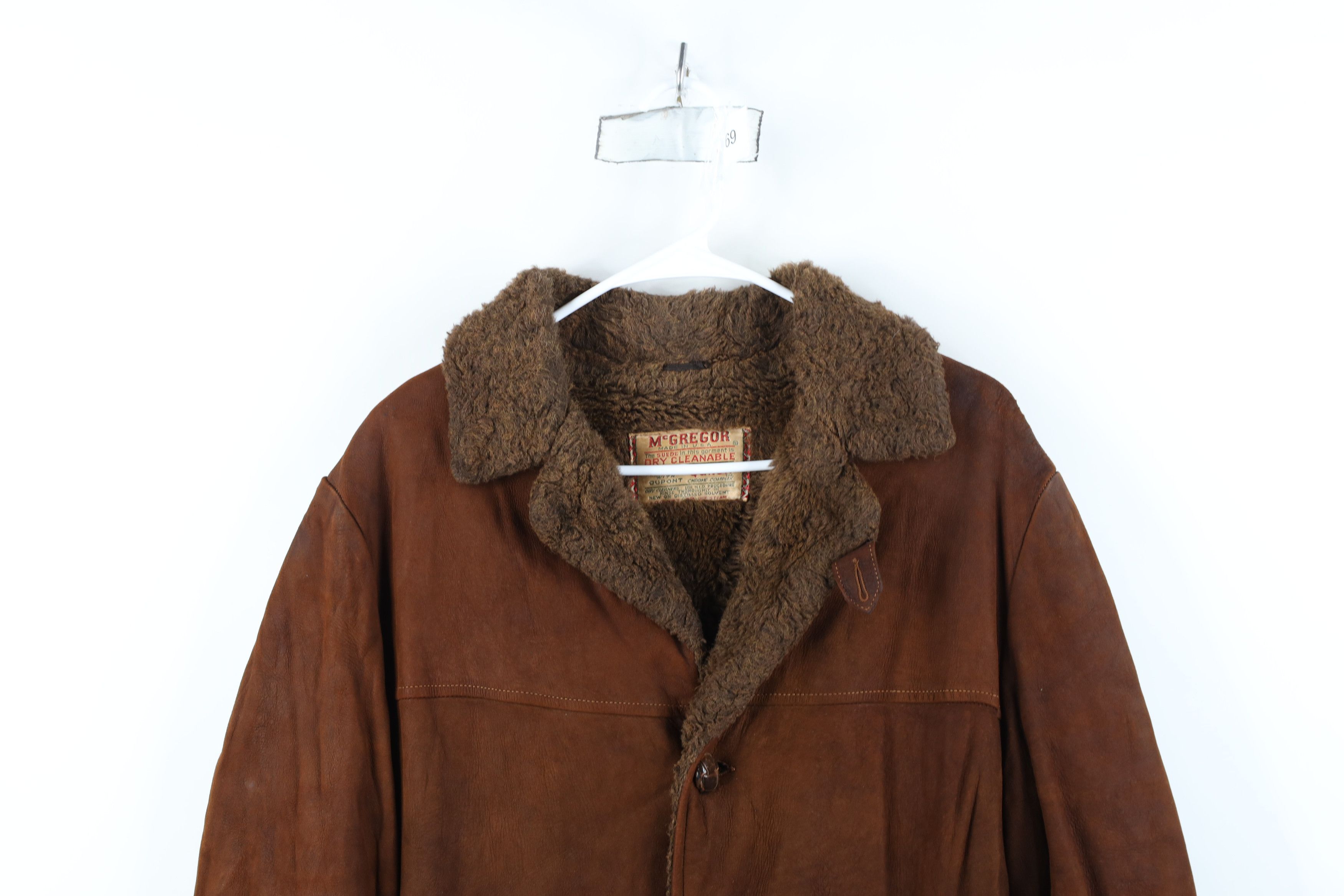 Vintage Vintage 50s McGregor Suede Leather Rancher Jacket Coat USA Size US XL / EU 56 / 4 - 2 Thumbnail