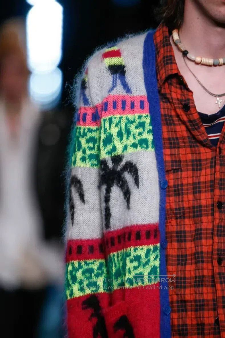 Saint Laurent Paris Saint Laurent Paris Silk Cashmere Open Cardigan with Dinos Size US XS / EU 42 / 0 - 7 Thumbnail