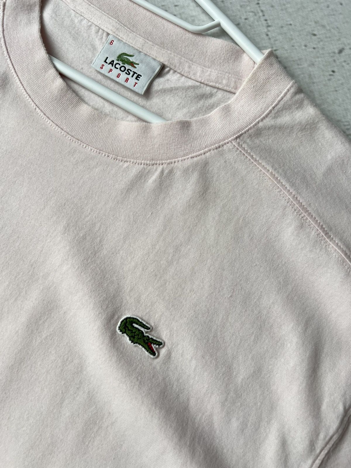 Lacoste Rare Lacoste Pastel Pink Croc Tee Size XL Vintage Size US XL / EU 56 / 4 - 5 Thumbnail