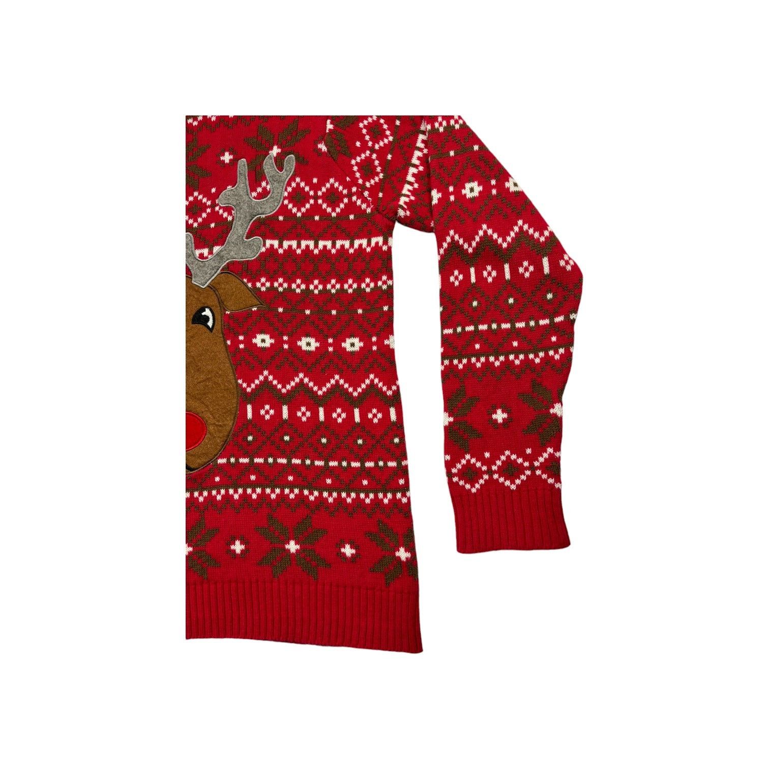 Other Ugly Holiday Christmas Sweater Women M Reindeer Red Cotton Size M / US 6-8 / IT 42-44 - 7 Thumbnail