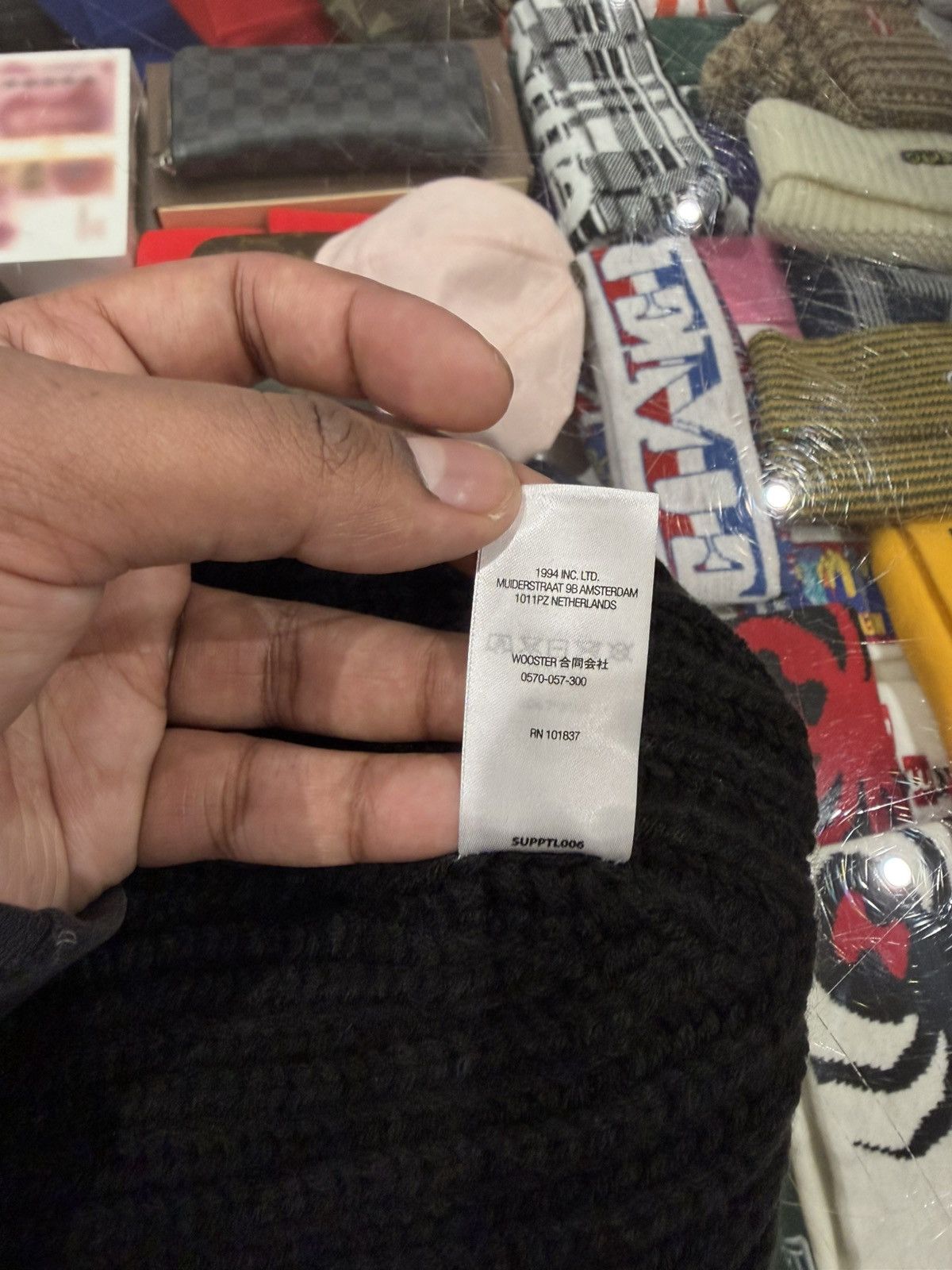 Supreme Supreme Chunky Rip Classic Logo Beanie Black Size ONE SIZE - 5 Thumbnail