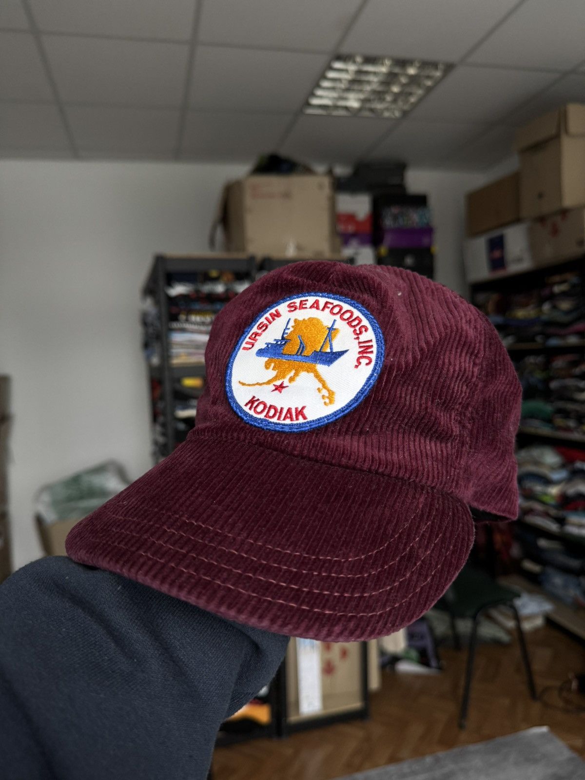 Vintage Ursin seafoods Kodiak cap velvet vintage 90-00s Size ONE SIZE - 3 Thumbnail