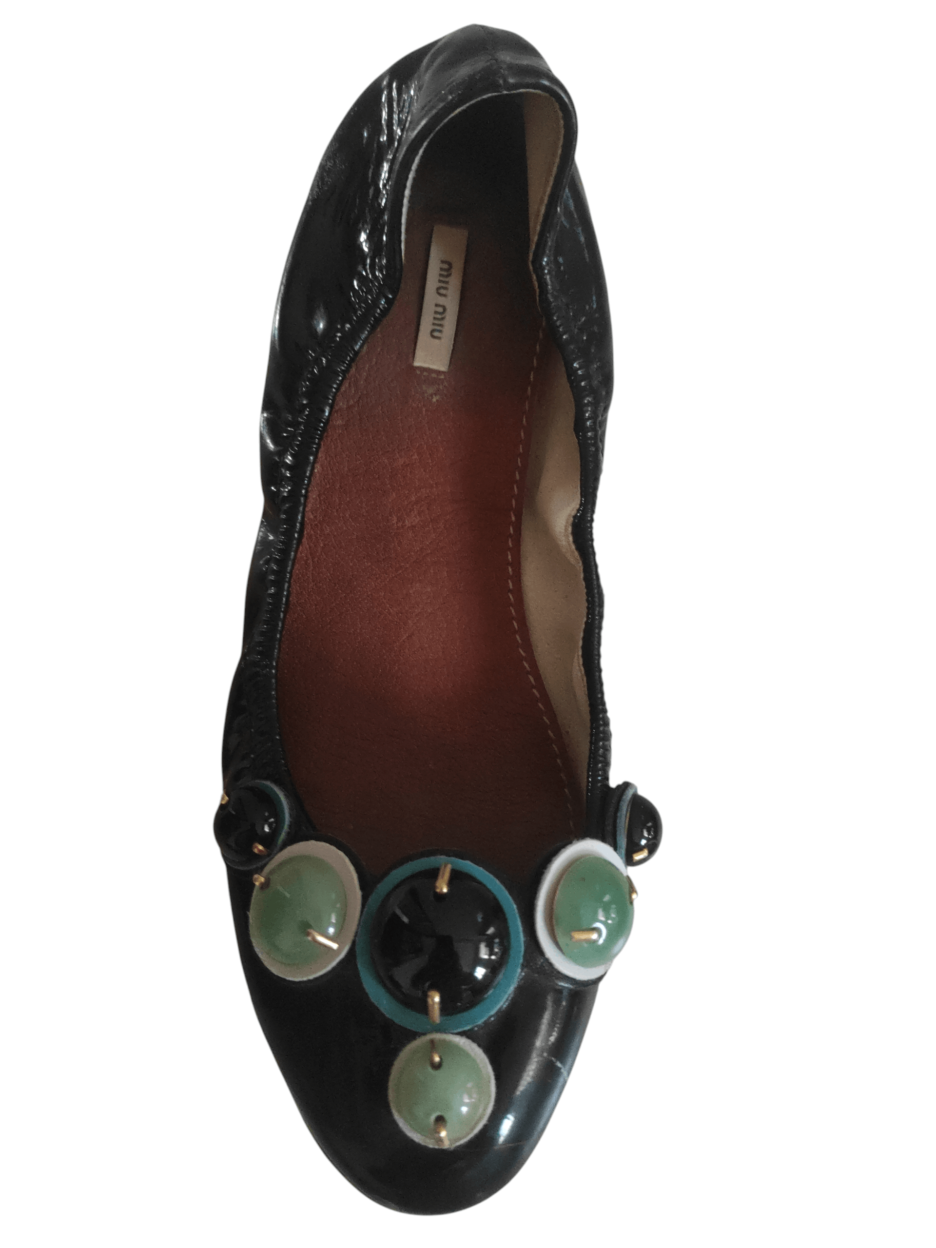Miu Miu Miu Miu Embellished Ballerinas Black Made in Italy Size US 6 / IT 36 - 4 Thumbnail