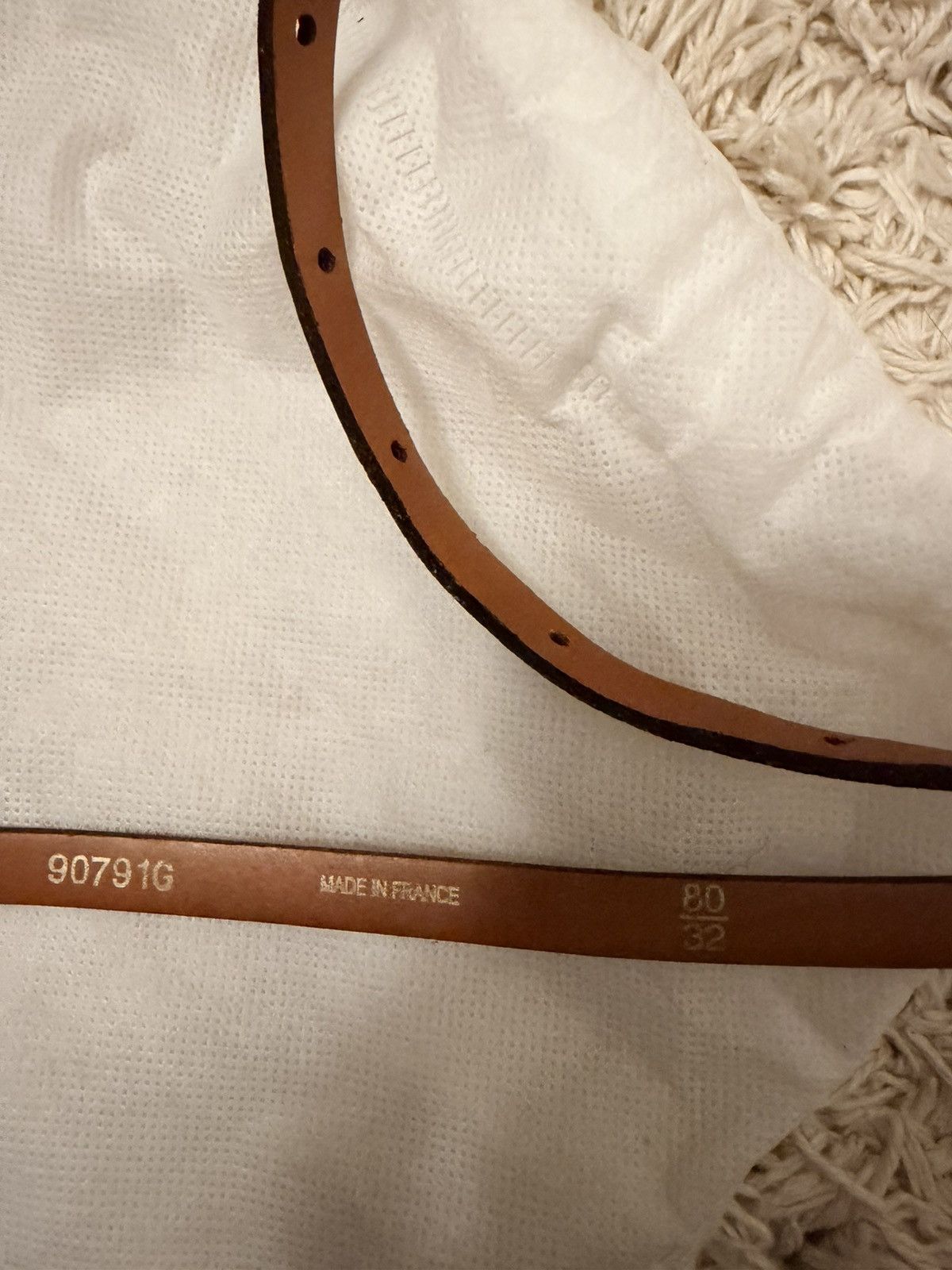 Other MAISON BOINET FRANCE-MADE RED-BROWN LEATHER BOW TIE BELT Size ONE SIZE - 4 Thumbnail