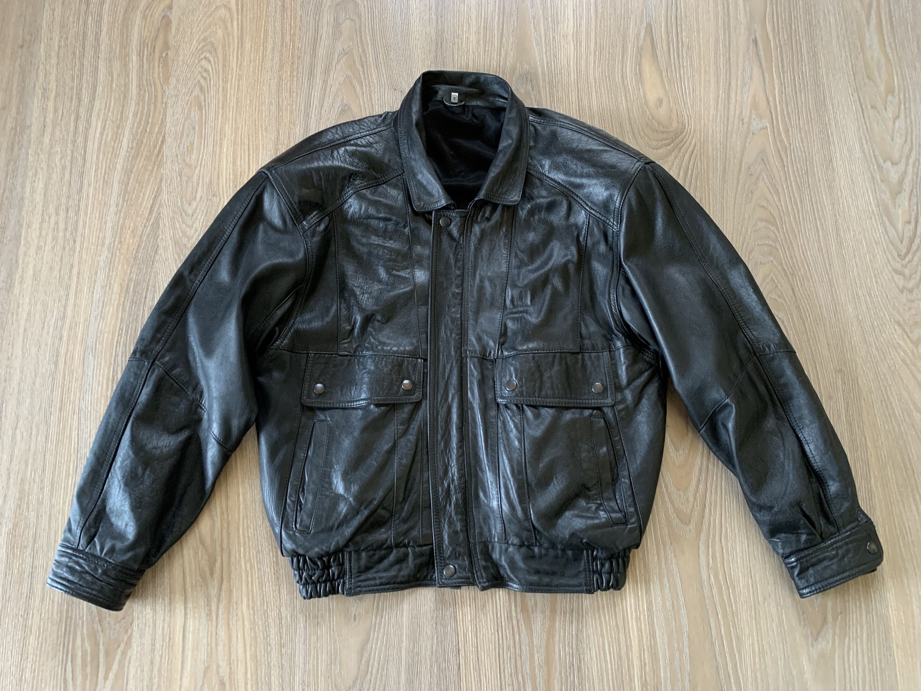 Vintage Vintage Black Leather Multi Pocket Jacket Size US M / EU 48-50 / 2 - 2 Thumbnail