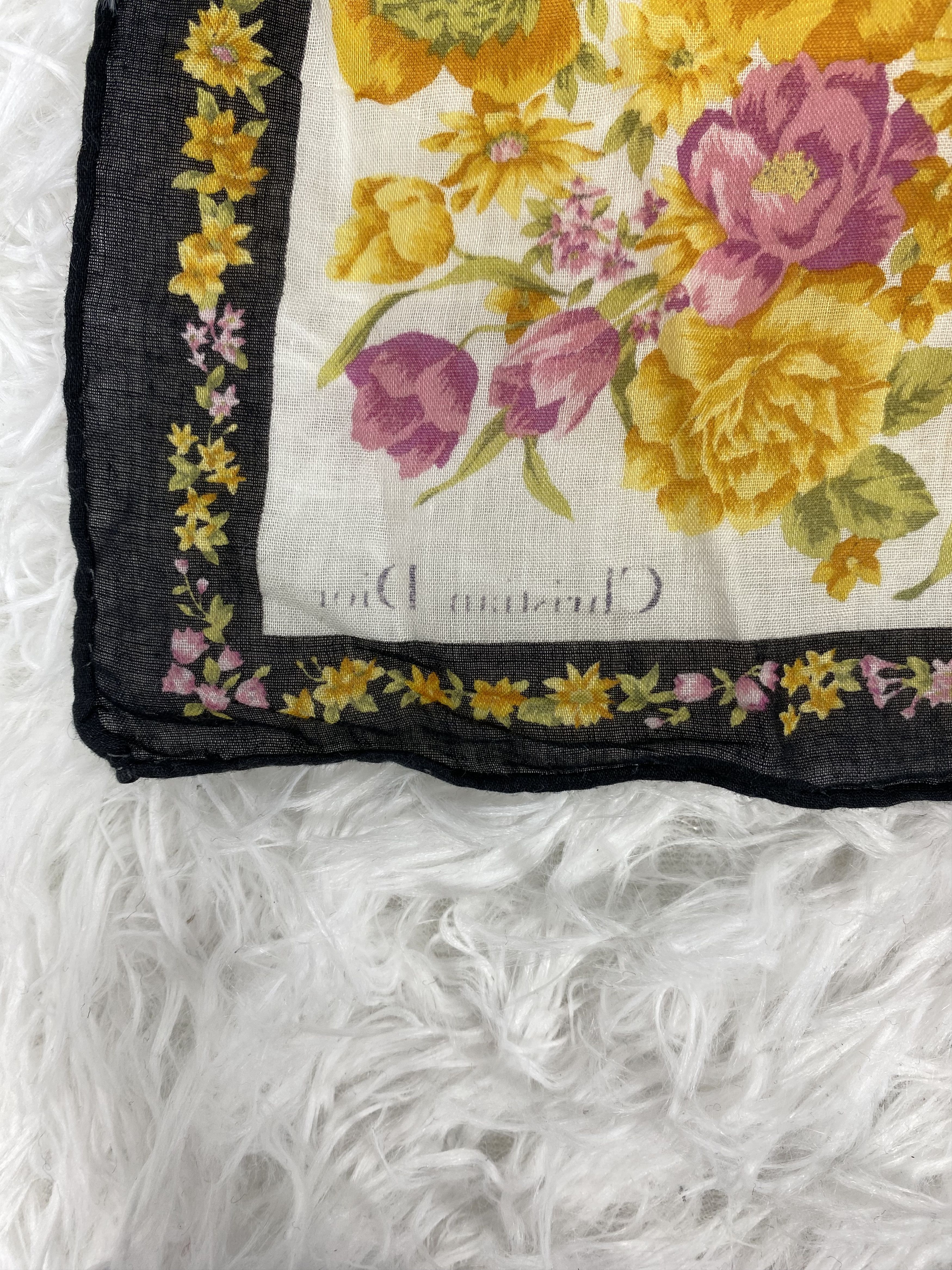 Vintage Vintage Christian Dior Handkerchief PH0035 Size ONE SIZE - 3 Thumbnail