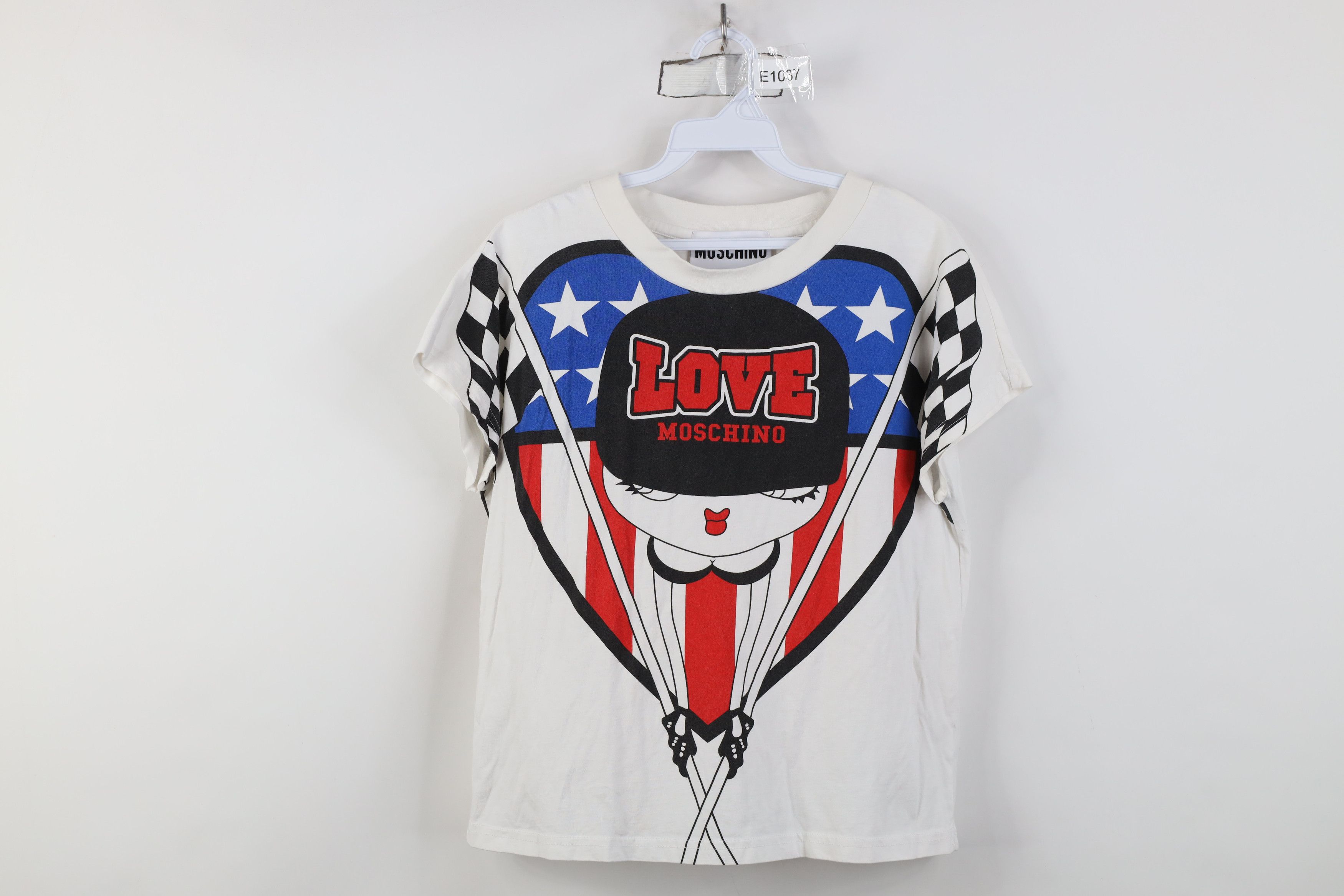 Moschino Moschino Couture Racing Flag Heart Pinup Girl T-Shirt Size M / US 6-8 / IT 42-44 - 1 Thumbnail