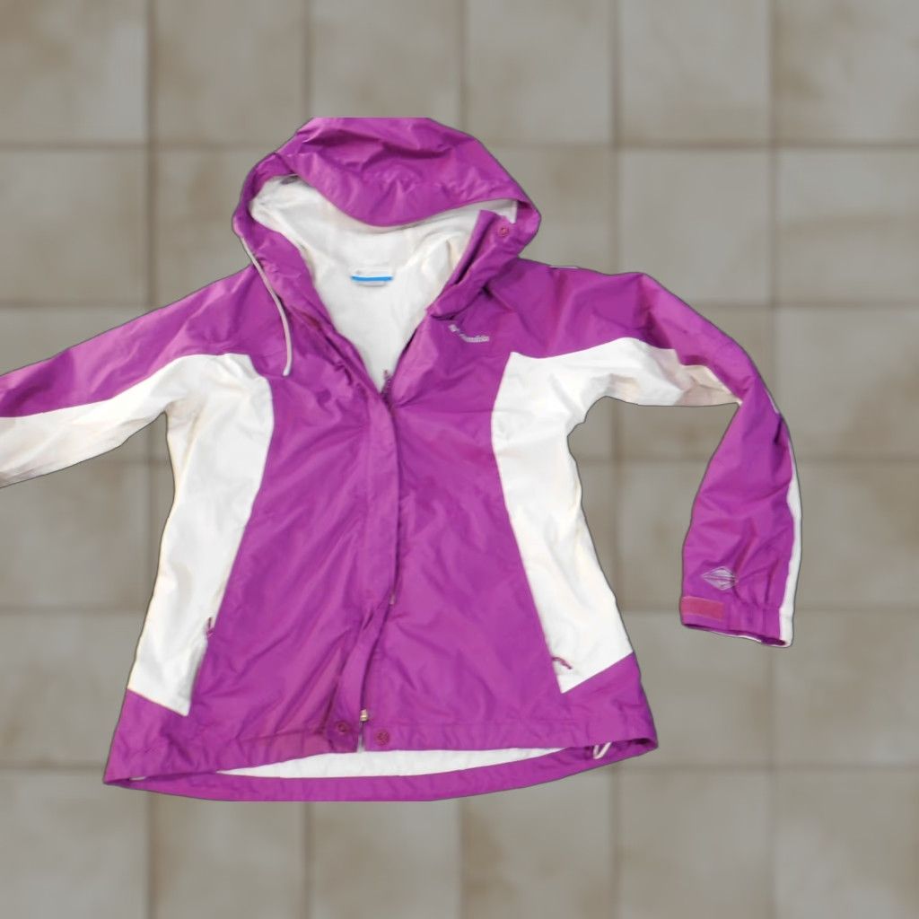 Vintage Columbia Windbreaker Jacket Womens Medium Purple Zip Outdoor Omni-TeC Lined Fall Spring Size M / US 6-8 / IT 42-44 - 1 Thumbnail