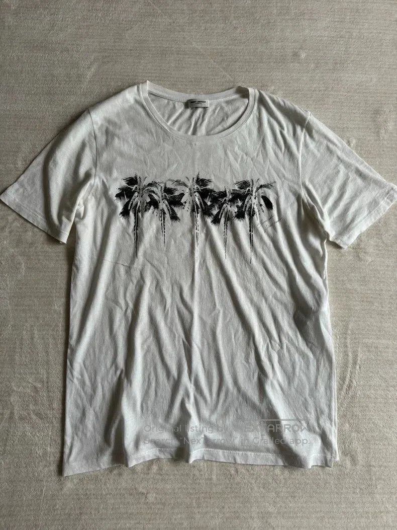 Saint Laurent Paris Saint Laurent Men's Coconut Tree T-shirt. Size US S / EU 44-46 / 1 - 1 Thumbnail