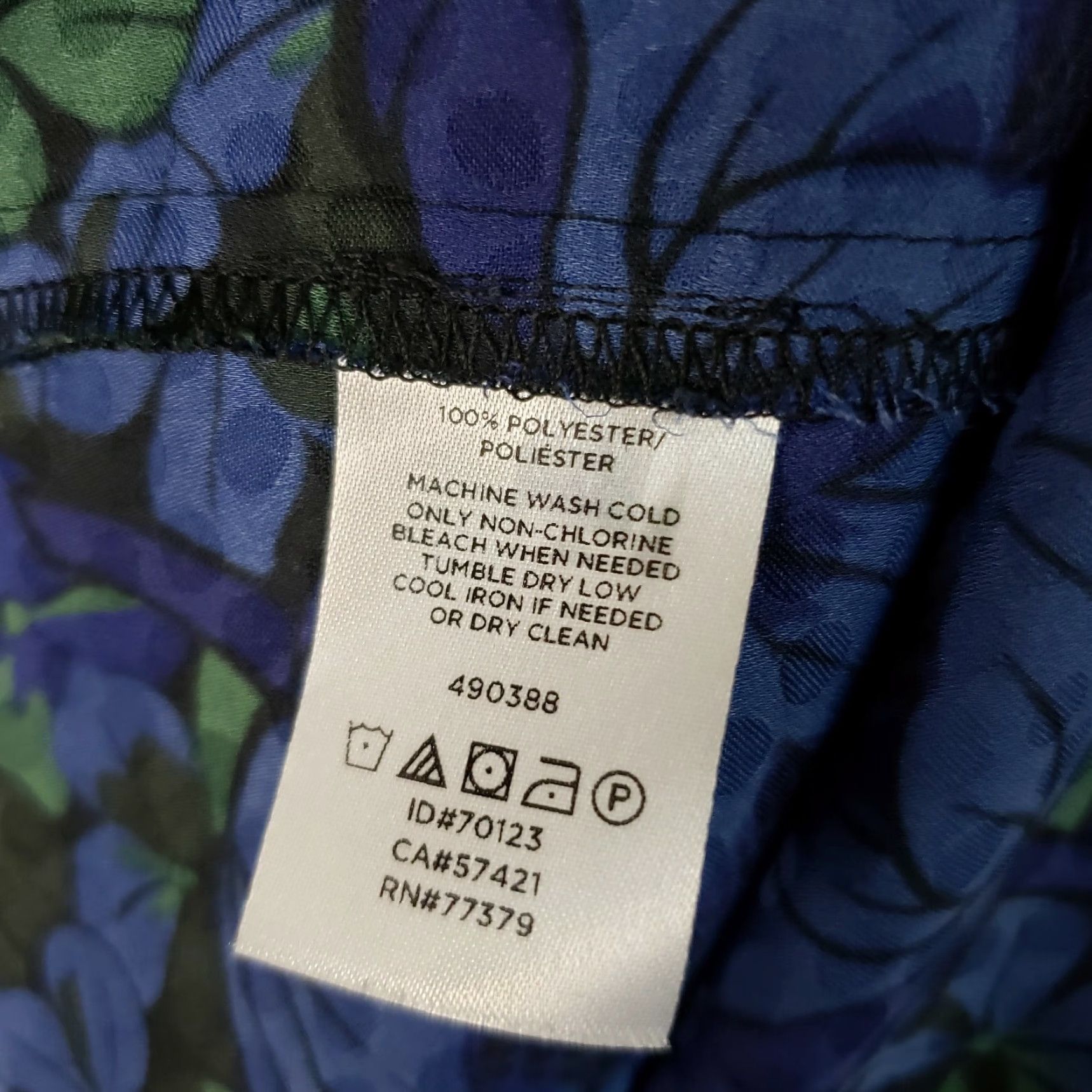 Ann Taylor Ann Taylor Womens Blouse Sz Small Blue Green Floral 3/4 Sleeve Size S / US 4 / IT 40 - 5 Thumbnail