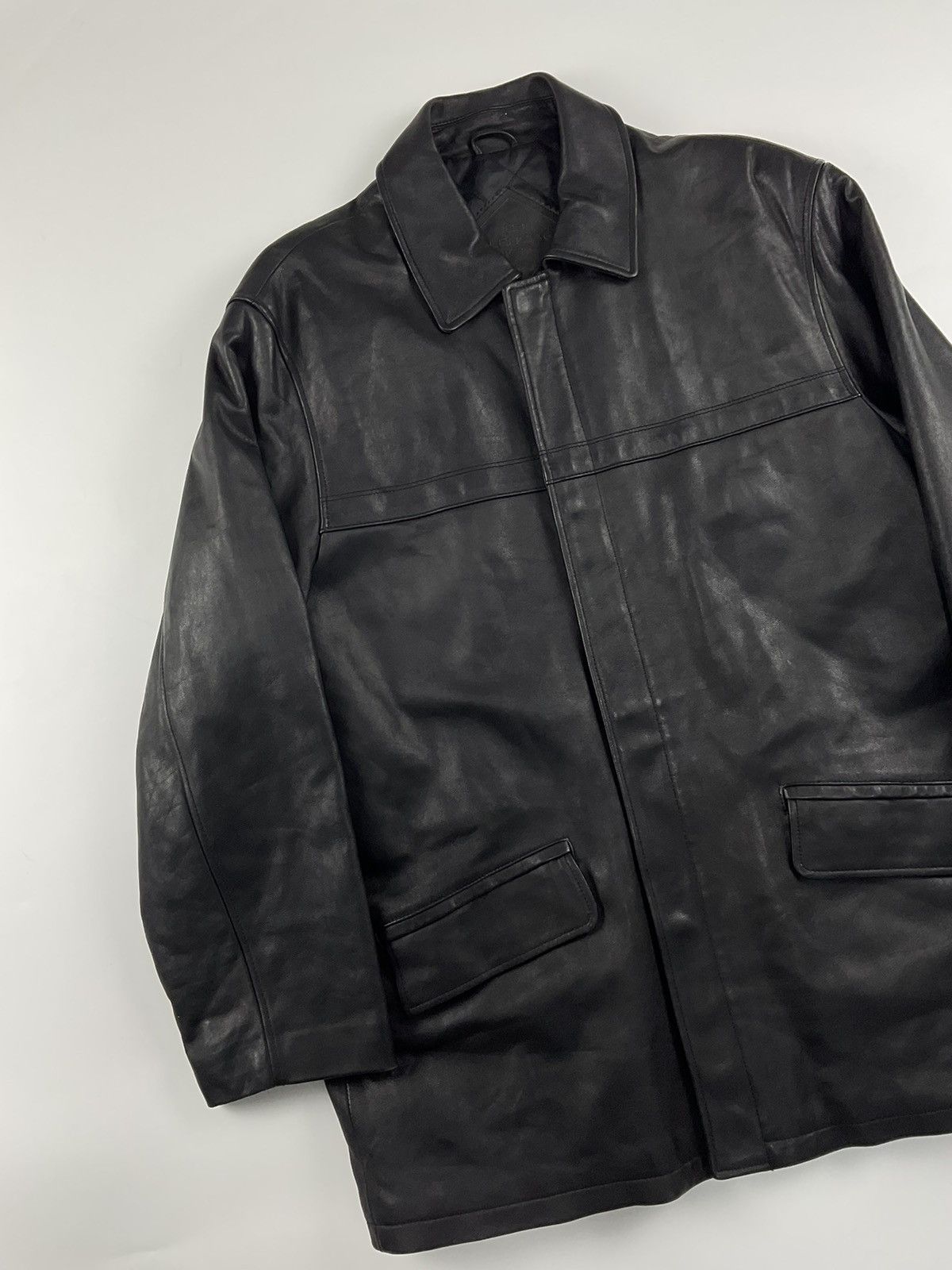 Balenciaga Vintage Balenciaga Leather Jacket Size US XL / EU 56 / 4 - 3 Thumbnail
