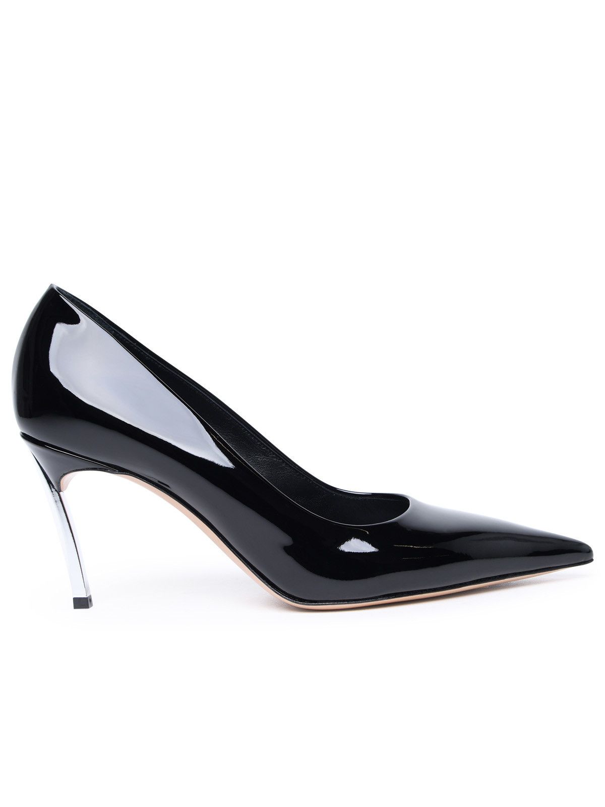 image of Casadei 'superblade' Black Leather Pumps Shoes, Women's (Size 7)