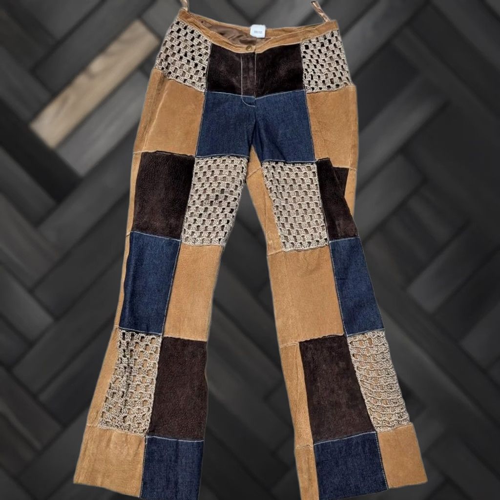 Vintage VINTAGE WILSONS Leather Patchwork Pants Bootcut 30x28 Women XS? Size 32" / US 10 / IT 46 - 1 Thumbnail