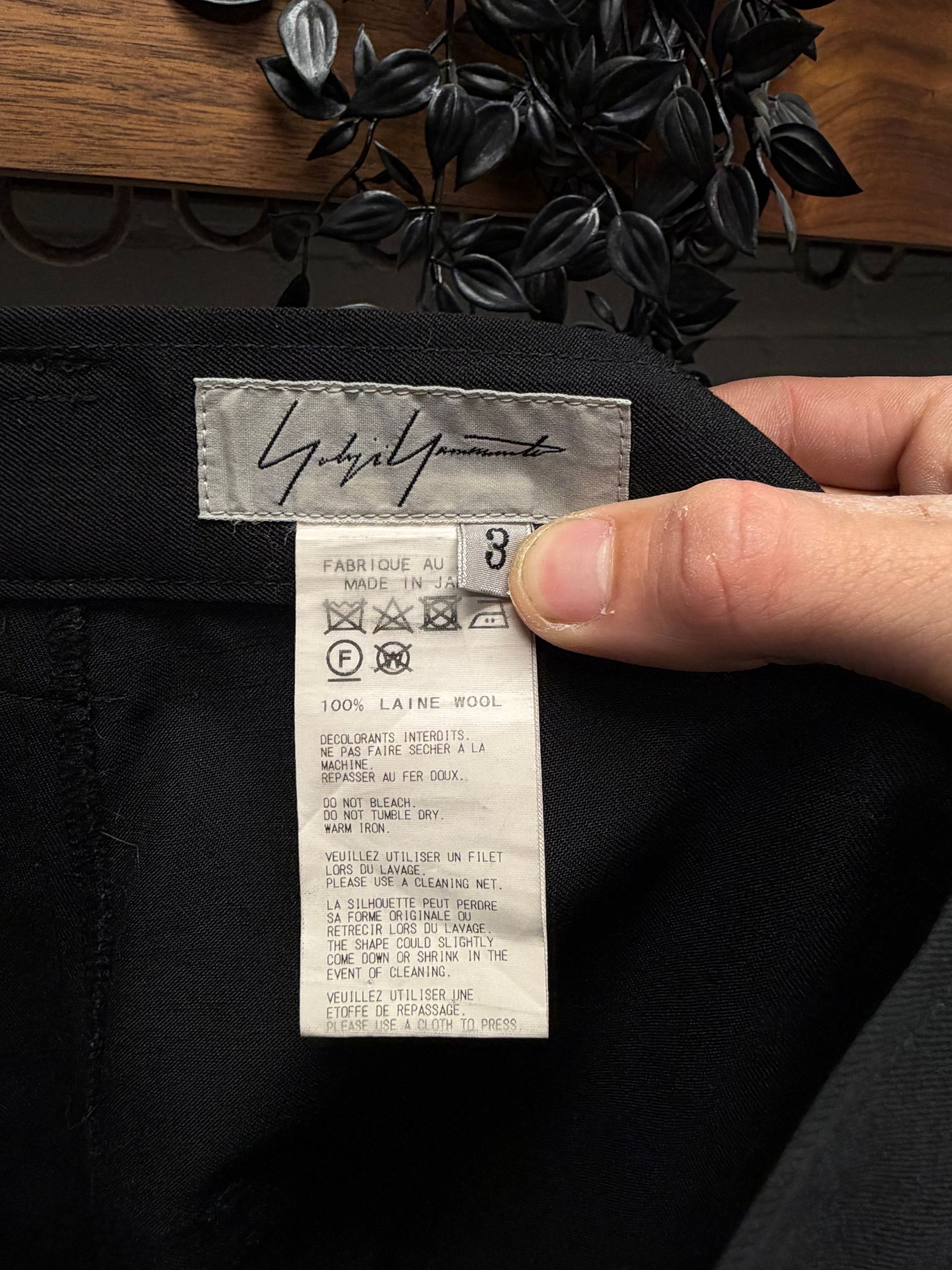 Yohji Yamamoto Yohji Yamamoto Mainline Pleated Black Straight Leg Trousers Size US 32 / EU 48 - 3 Thumbnail