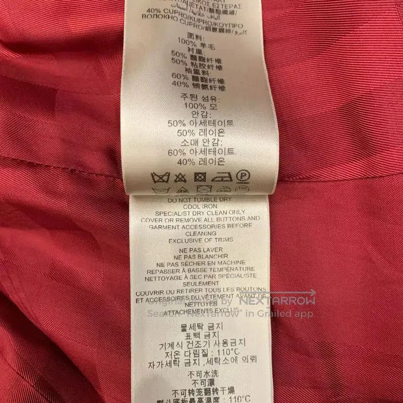 Burberry Burberry Red Wool Women's Coat XS. Size XS / US 0-2 / IT 36-38 - 8 Thumbnail
