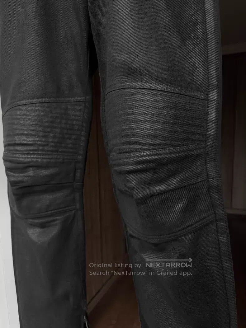 Helmut Lang Helmut Lang Black Waxed Zip Pants Size US 30 / EU 46 - 4 Thumbnail
