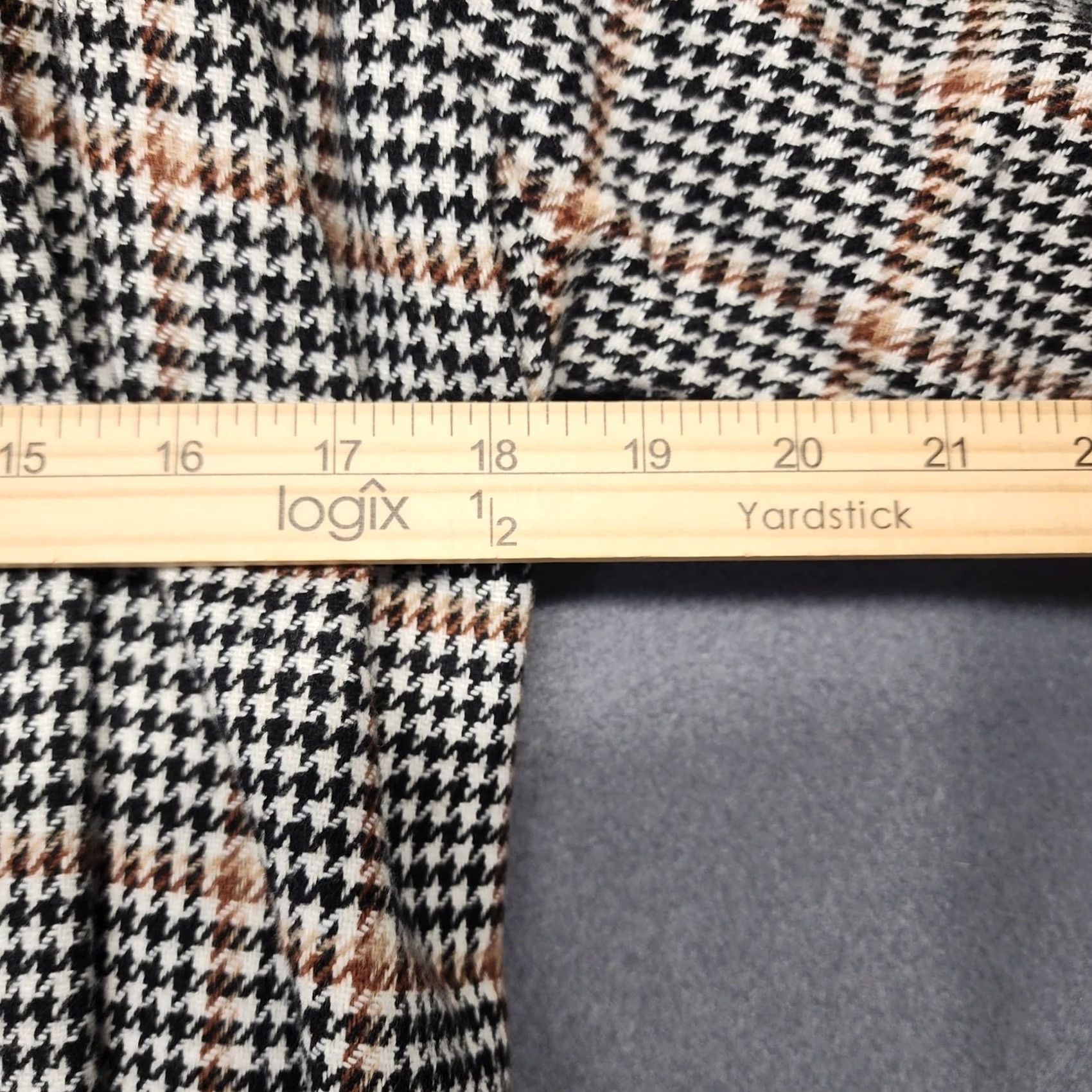 Vintage Womens Sweater Jacket Houndstooth One Button Waist Tie Duster Cardigan Long Sleeve M Black Womens Size M / US 6-8 / IT 42-44 - 5 Thumbnail