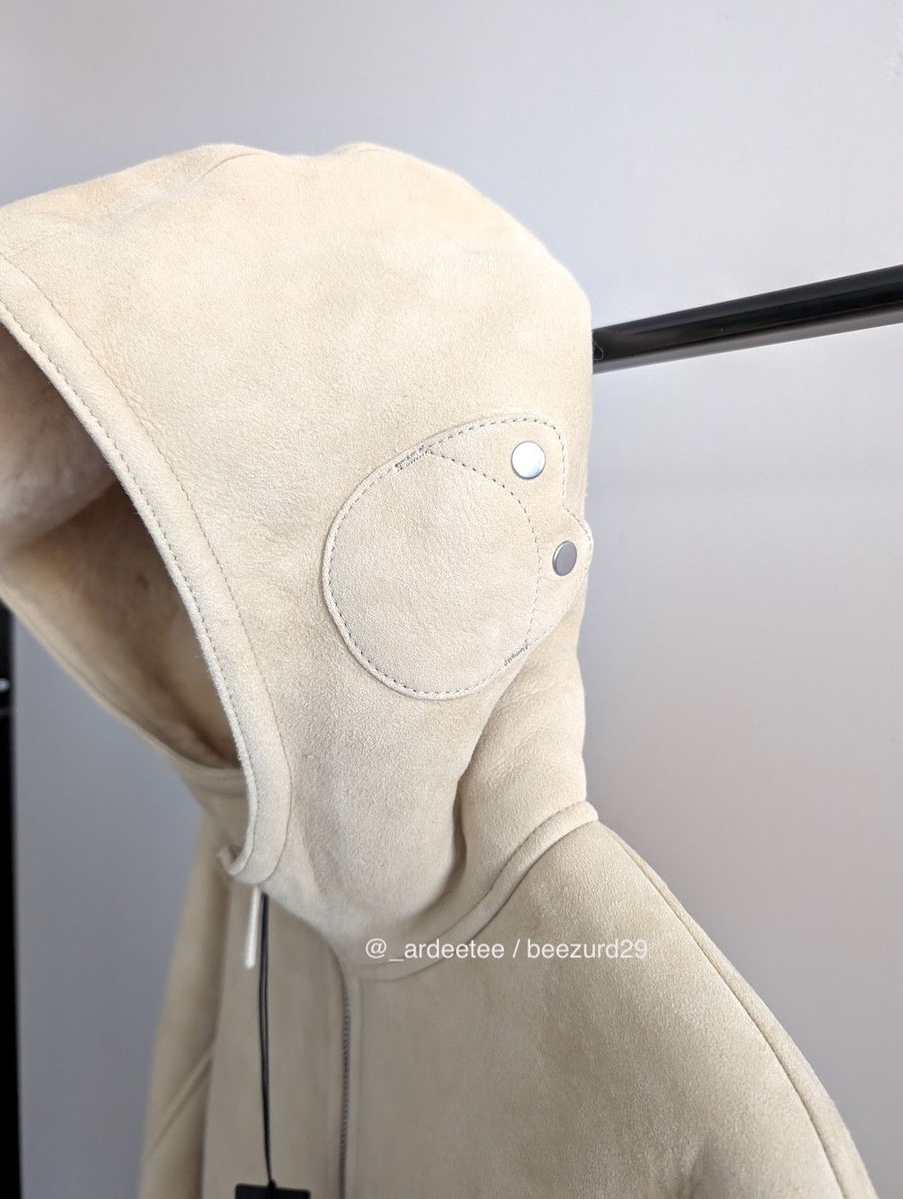 Stone Island $6K FULL SHEARLING SUEDE SHEEPSKIN LEATHER HOODED JACKET Size US L / EU 52-54 / 3 - 8 Thumbnail