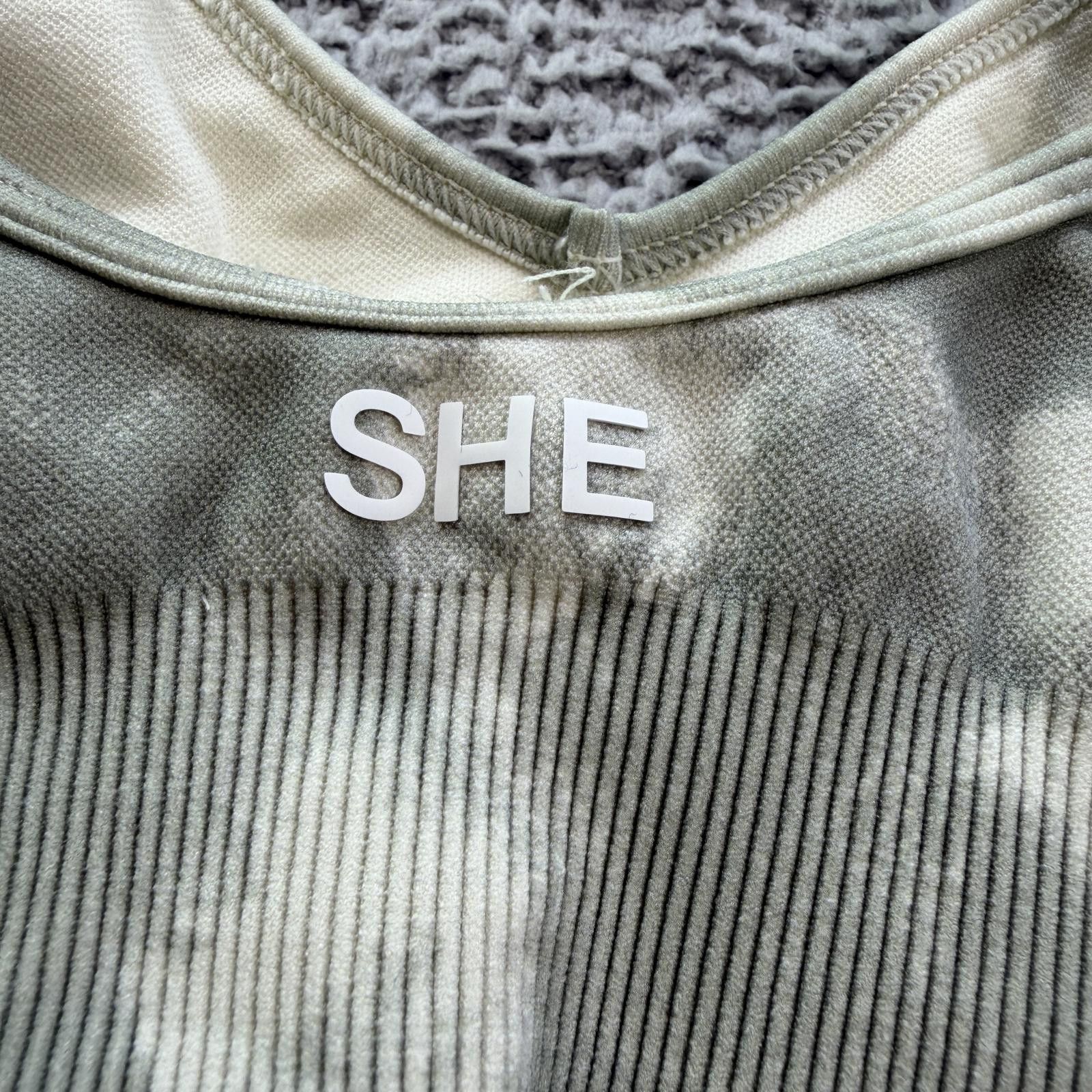 Darc Sport Darc Sport Wolves SHE Seamless Sports Bra Khaki Gray Tie Dye Size ONE SIZE - 4 Thumbnail