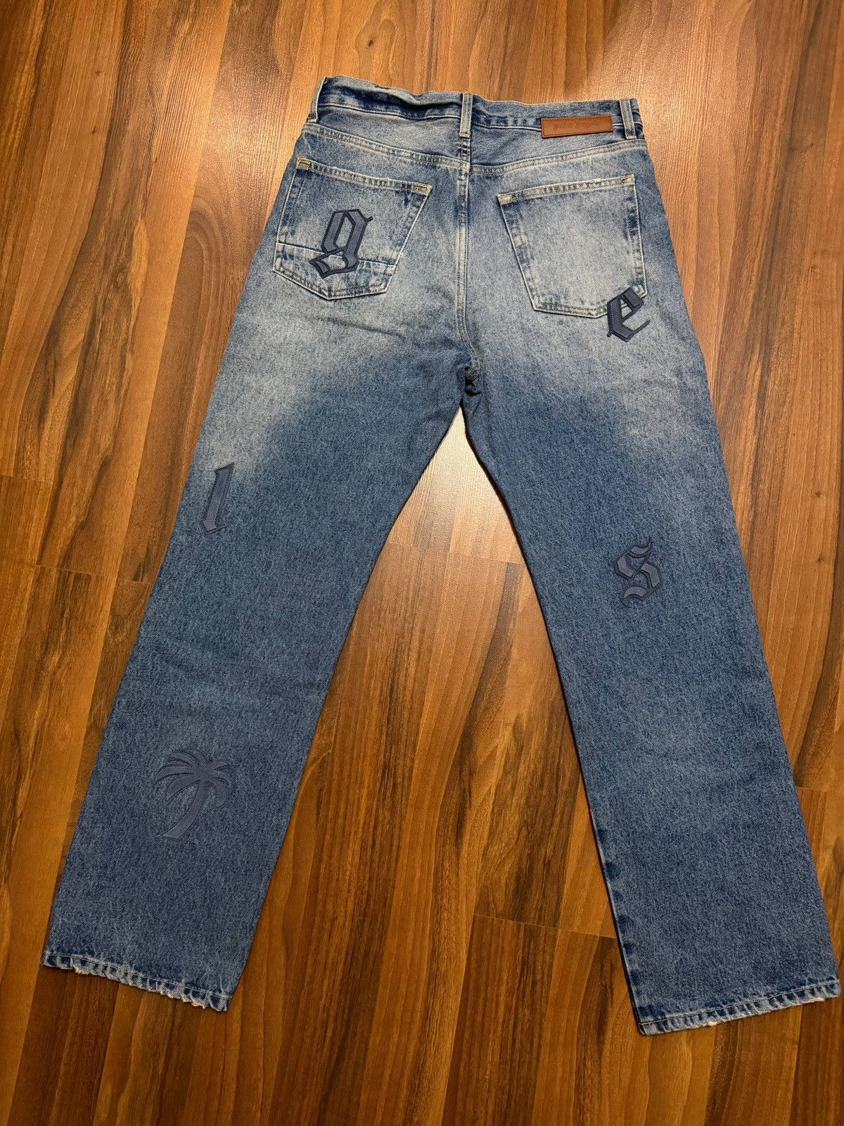 Palm Angels Palm Angels PA Logo Jeans Blue Denim Size US 32 / EU 48 - 2 Thumbnail