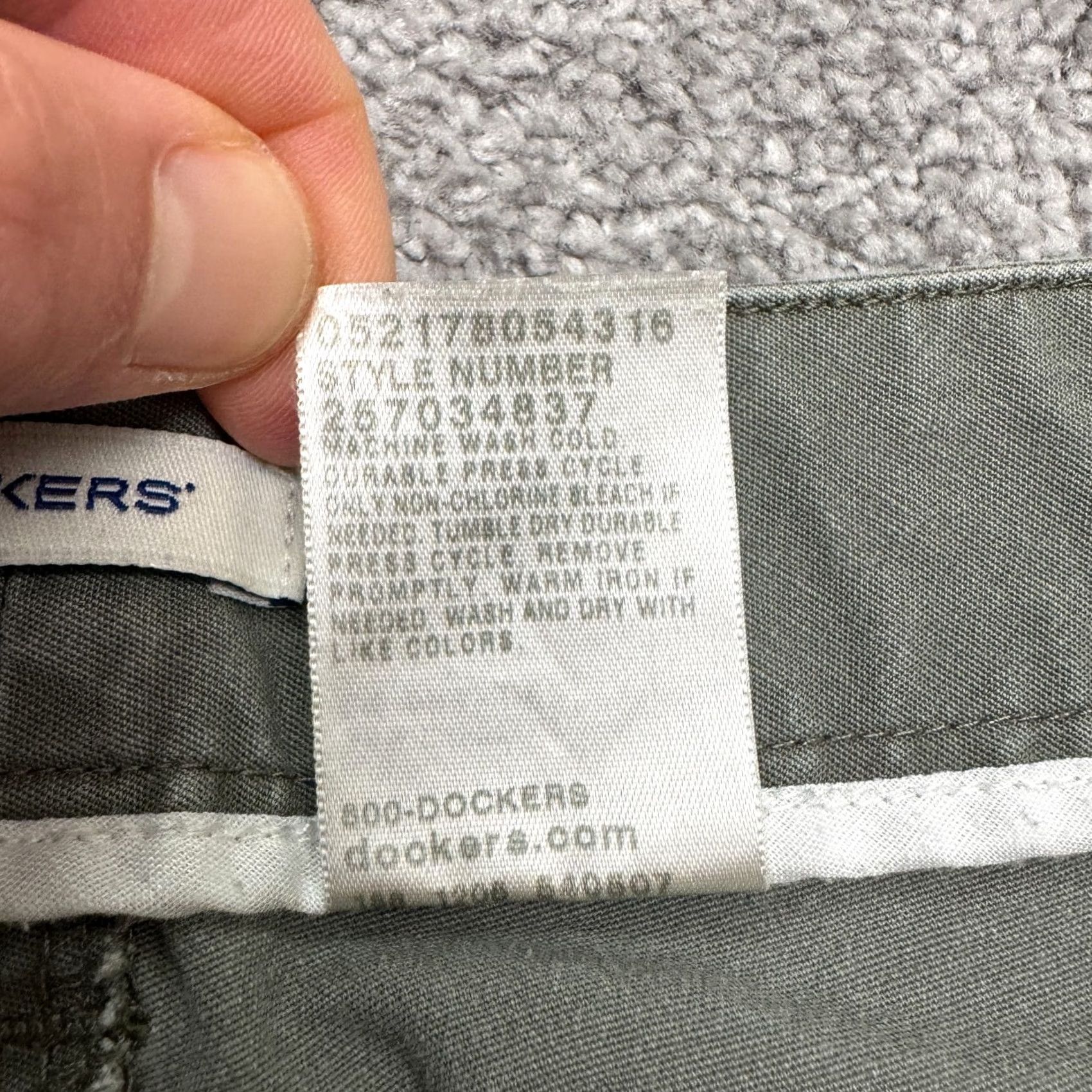Dockers DOCKERS Cargo Pants Womens 12 Olive Green Canvas Cotton Spandex High Rise Straight Front Casual Streetwear Outdoor Group: Pants Size 34" / US 12 / IT 48 - 6 Thumbnail