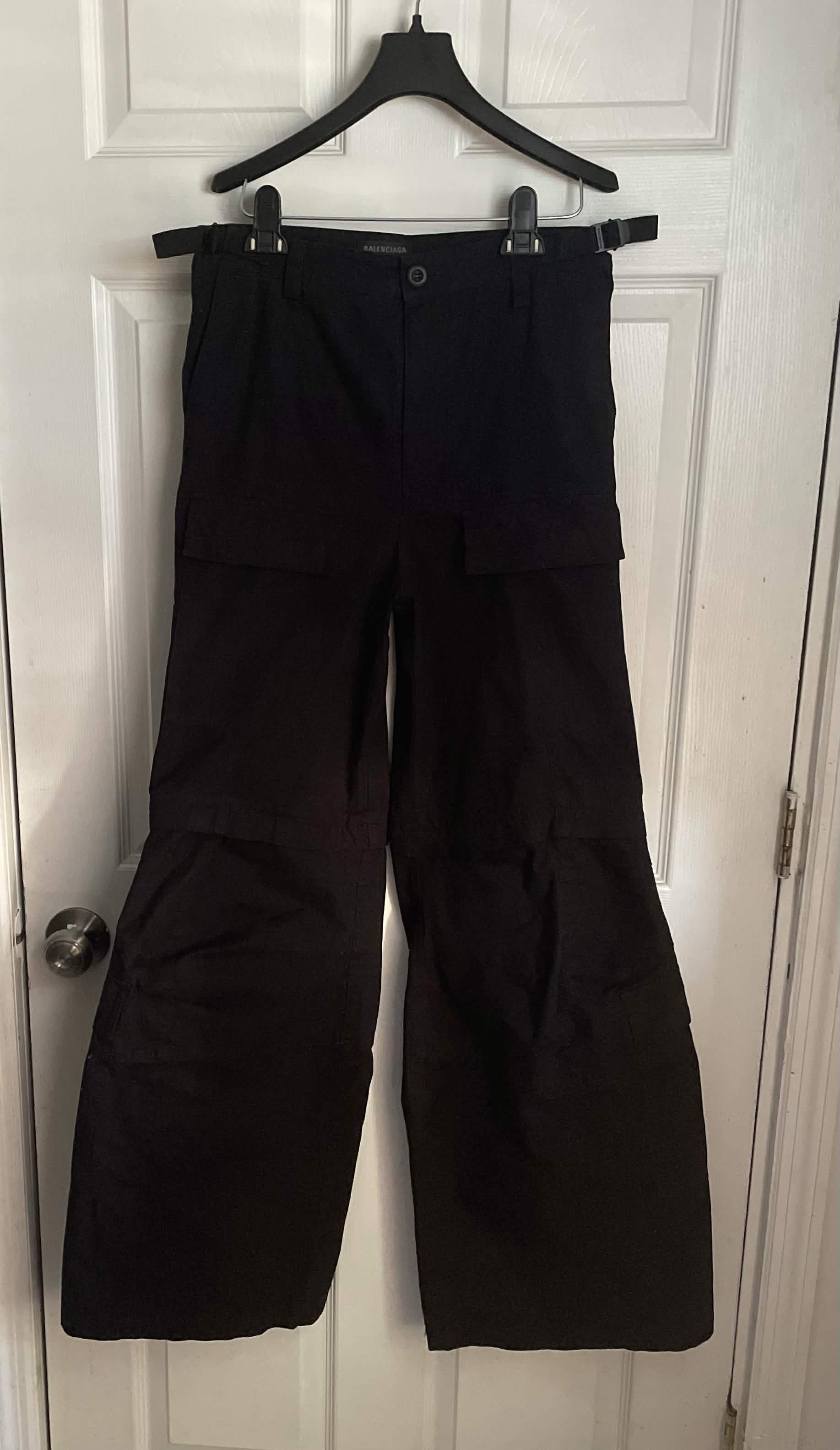 Balenciaga BALENCIAGA FLARED CARGO PANTS IN BLACK | Grailed