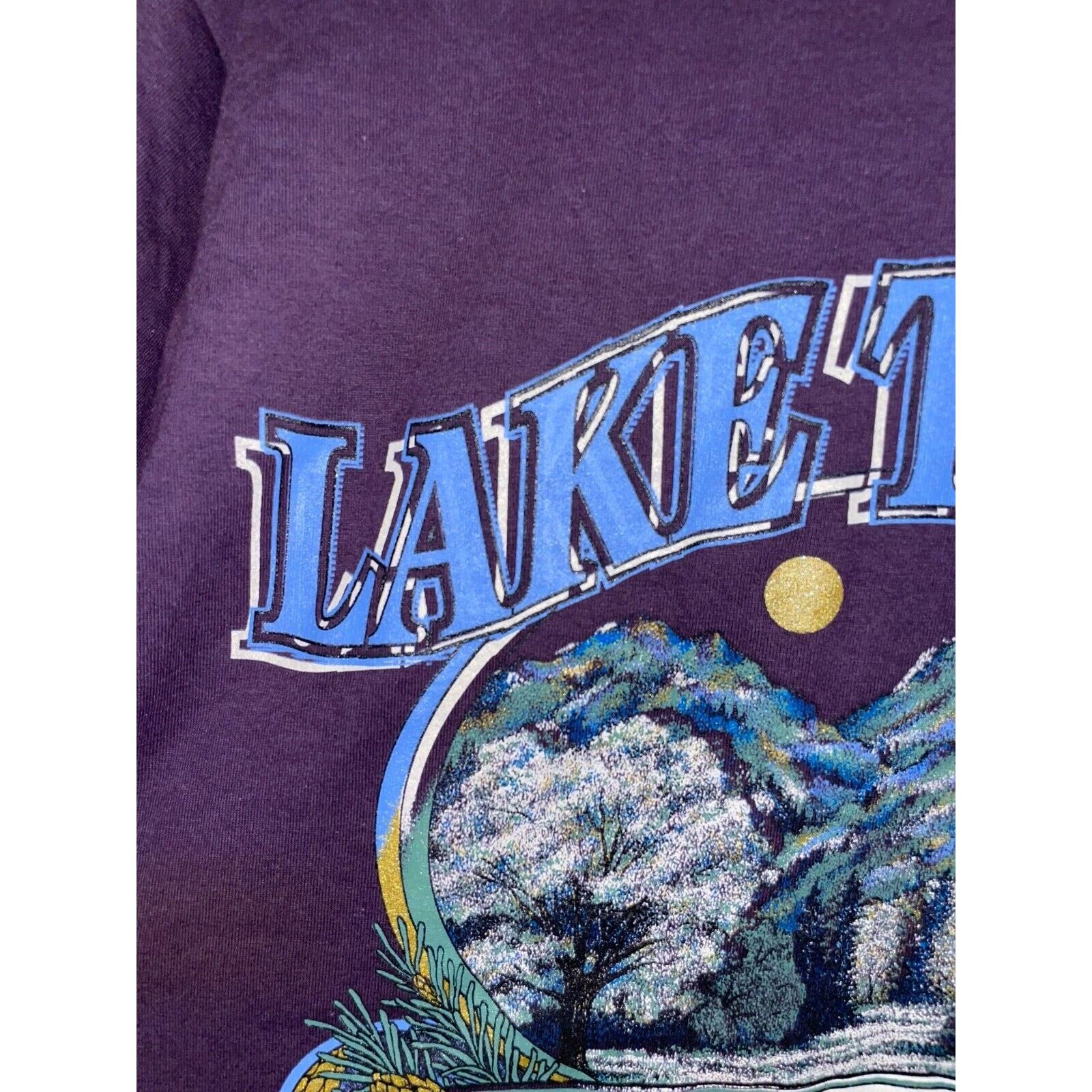 Jerzees Vintage Lake Tahoe Shirt Harveys Tee USA 90s Graphic Large Size US L / EU 52-54 / 3 - 10 Thumbnail