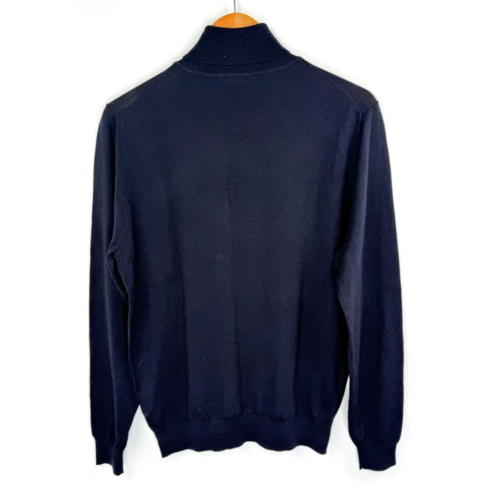 Suitsupply Suitsupply Merino Wool Turtleneck Sweater Mens Large Navy Lightweight Pullover Knit Regular Long Sleeve Size US L / EU 52-54 / 3 - 7 Thumbnail