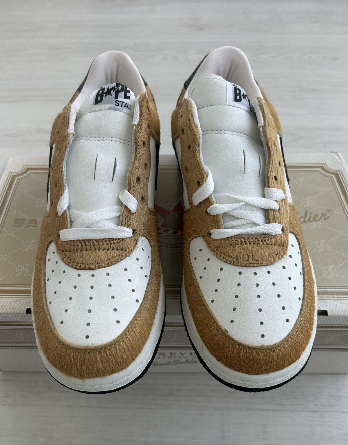 Bape VERY RARE OG 2003 A BATHING APE PONY HAIR BAPESTA Size US 9.5 / EU 42-43 - 2 Thumbnail
