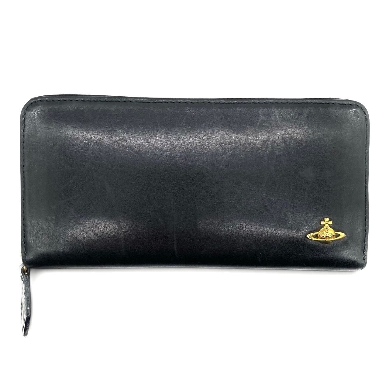 Vivienne Westwood Vivienne Westwood Leather Long Wallet Black Size ONE SIZE - 1 Thumbnail