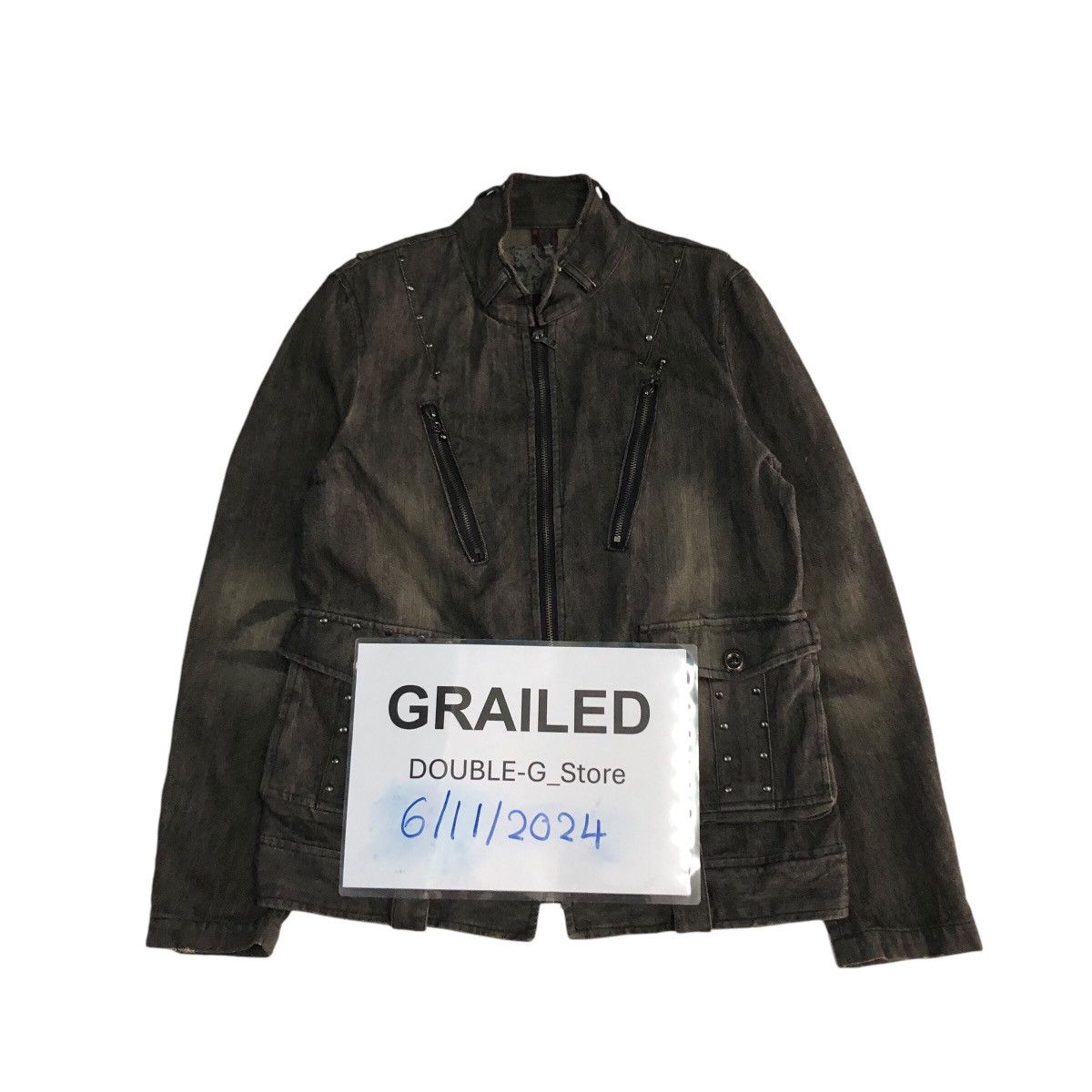 Japanese Brand 📌Vintage Denim Biker Jacket Zipper Issey Miyake Size US M / EU 48-50 / 2 - 1 Thumbnail