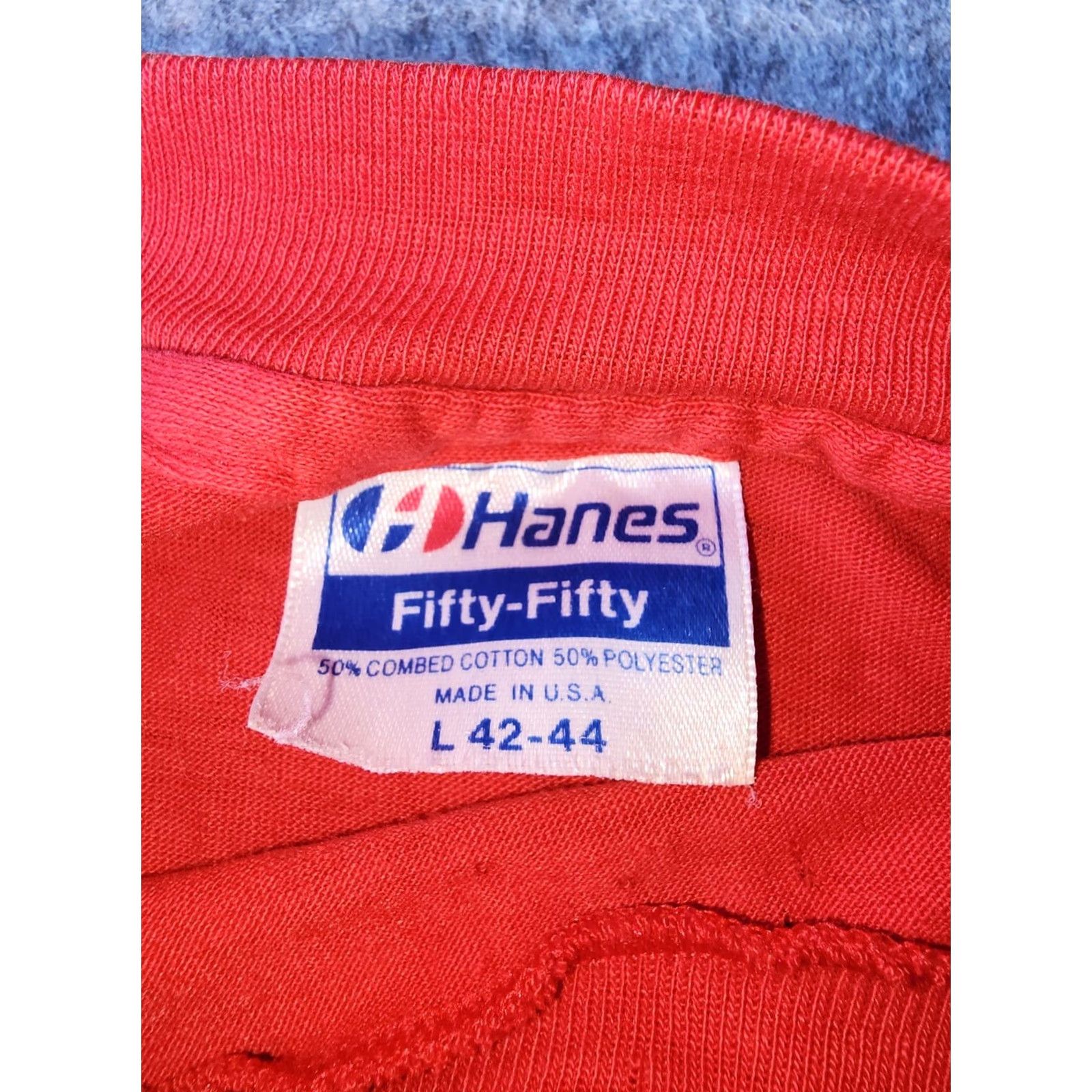 Vintage VINTAGE Single Figaro's Barbershop Shirt Single Stitch L Made In USA Shirt Red Mens L Size US L / EU 52-54 / 3 - 8 Thumbnail