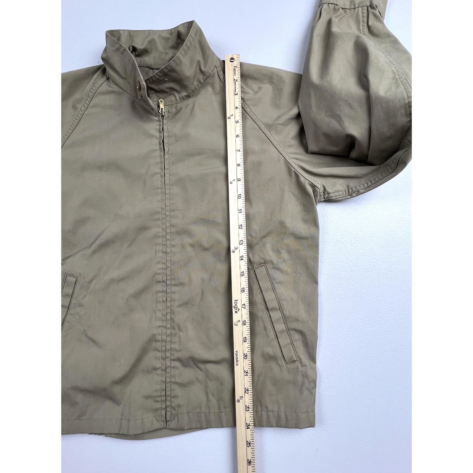 Vintage VINTAGE Peters Jacket Mens 38 Beige Windbreaker Elastic Waist Full Zip Casual Shirt Size US XXS / EU 40 - 5 Thumbnail