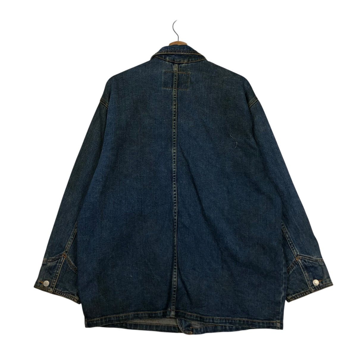 Japanese Brand 🔥VINTAGE DENIM CHORE JACKET UNIQLO JAPAN ISSEY MIYAKE Size US M / EU 48-50 / 2 - 10 Thumbnail